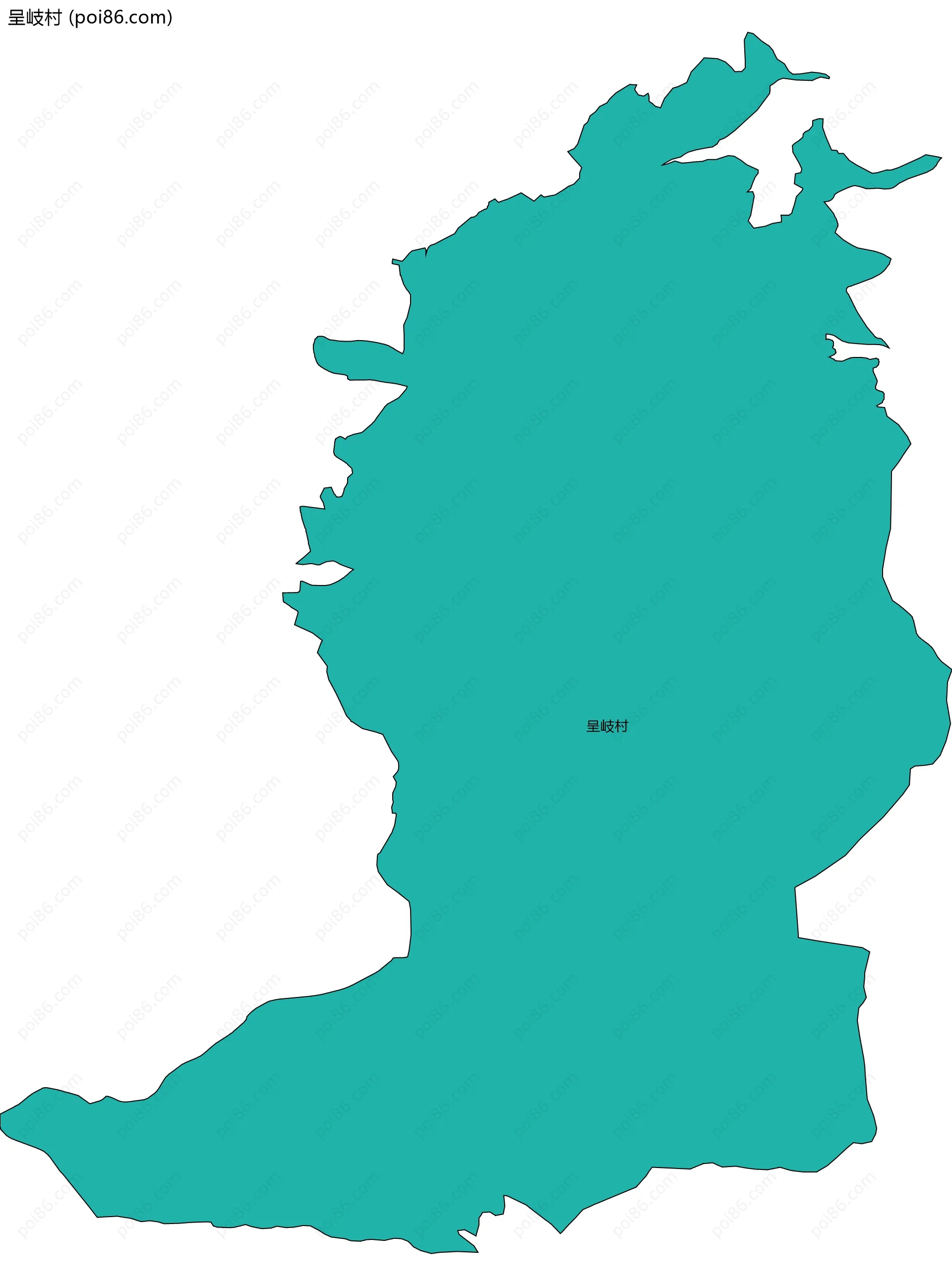 呈岐村边界地图