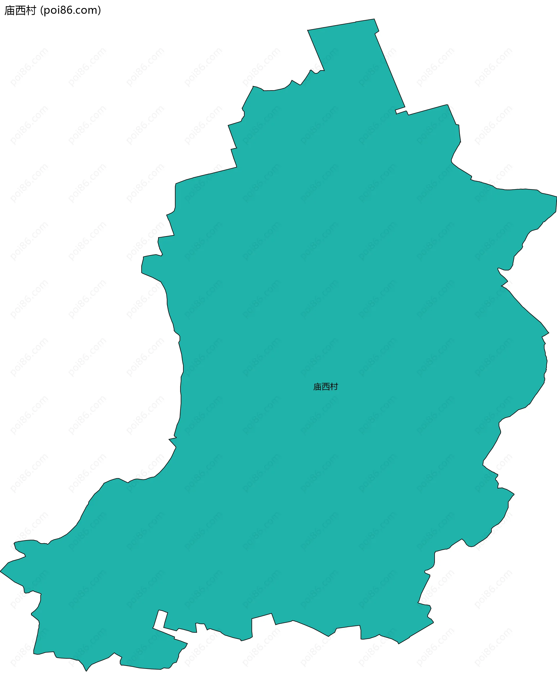 庙西村边界地图