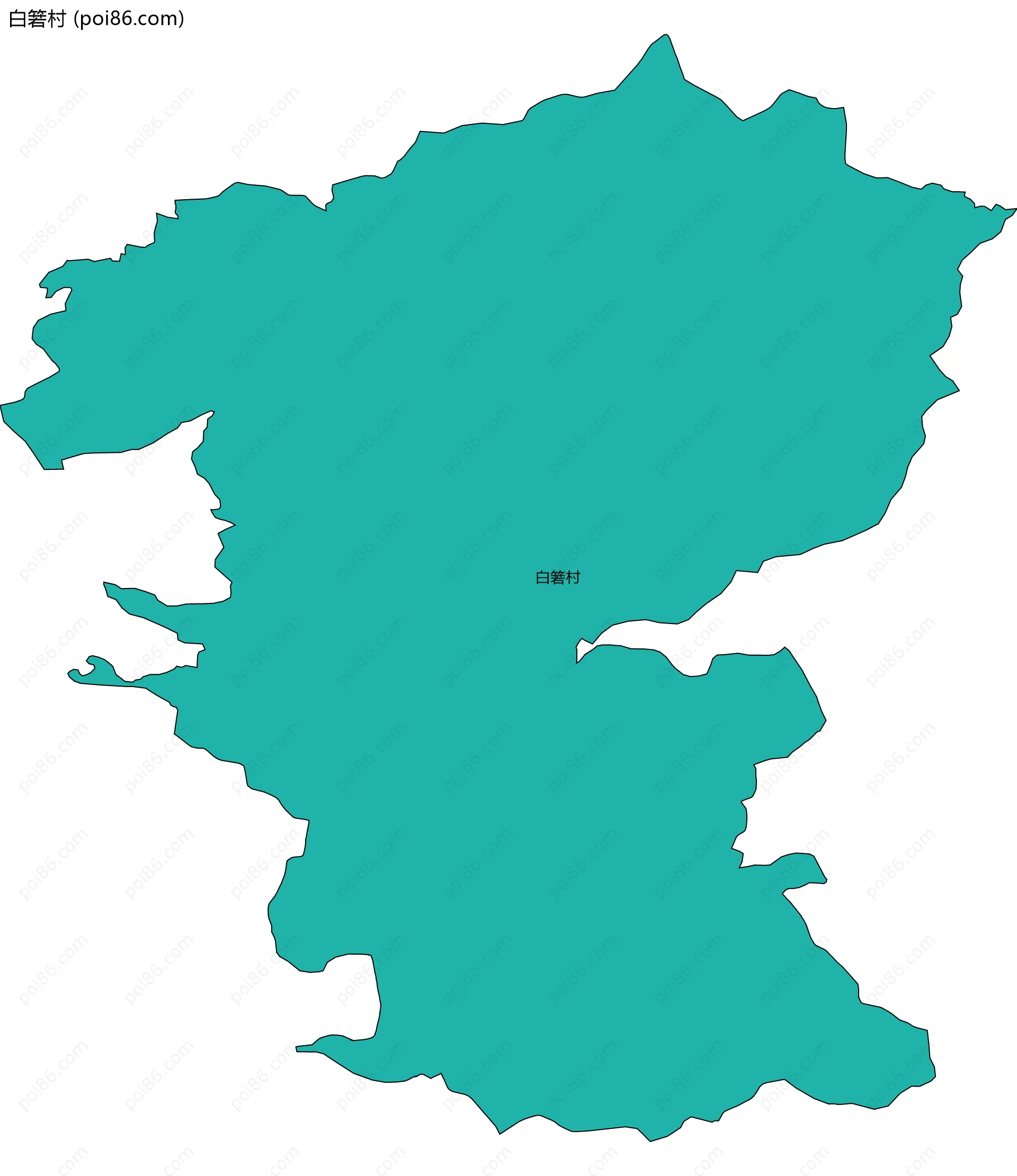 白箬村边界地图