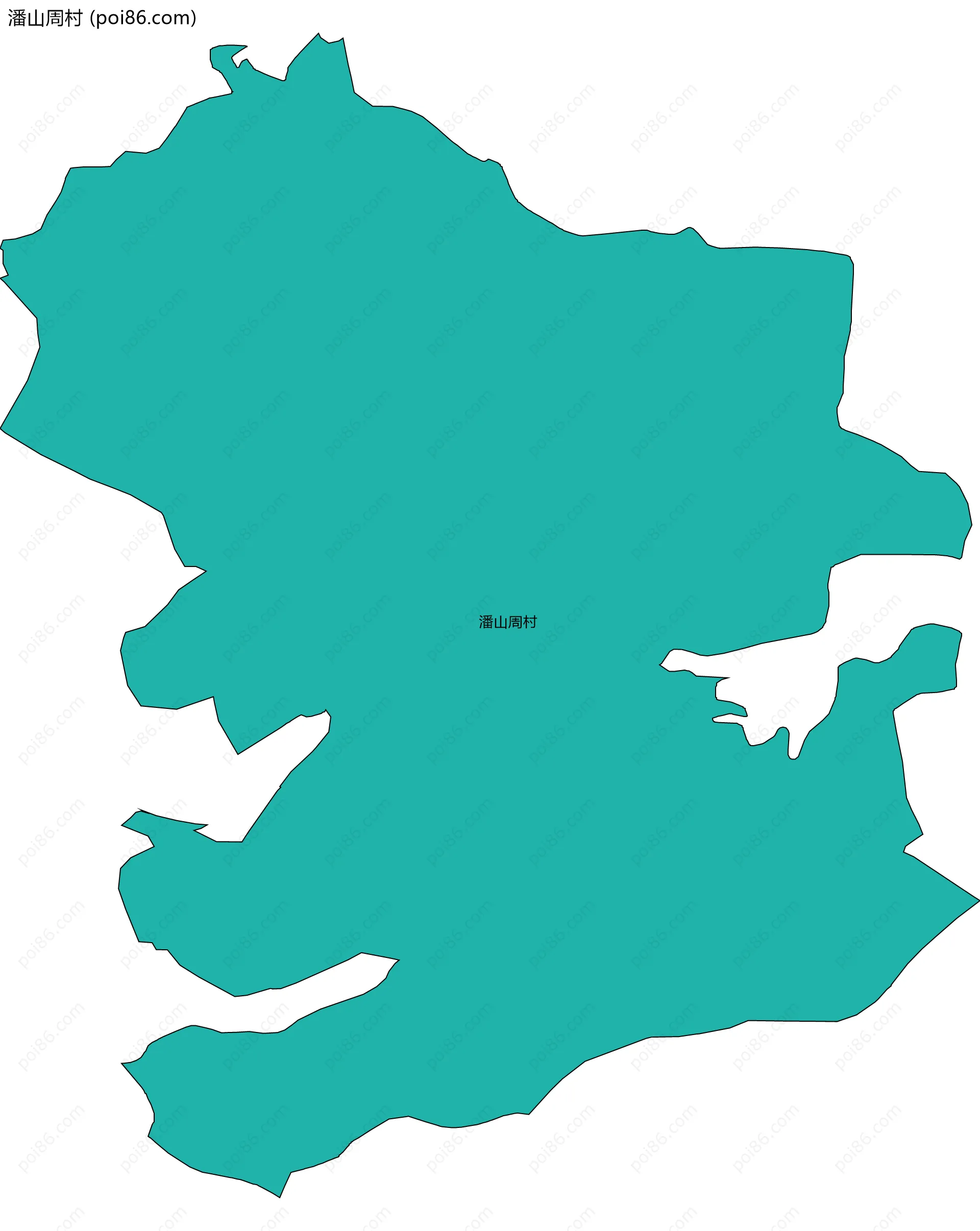 潘山周村边界地图