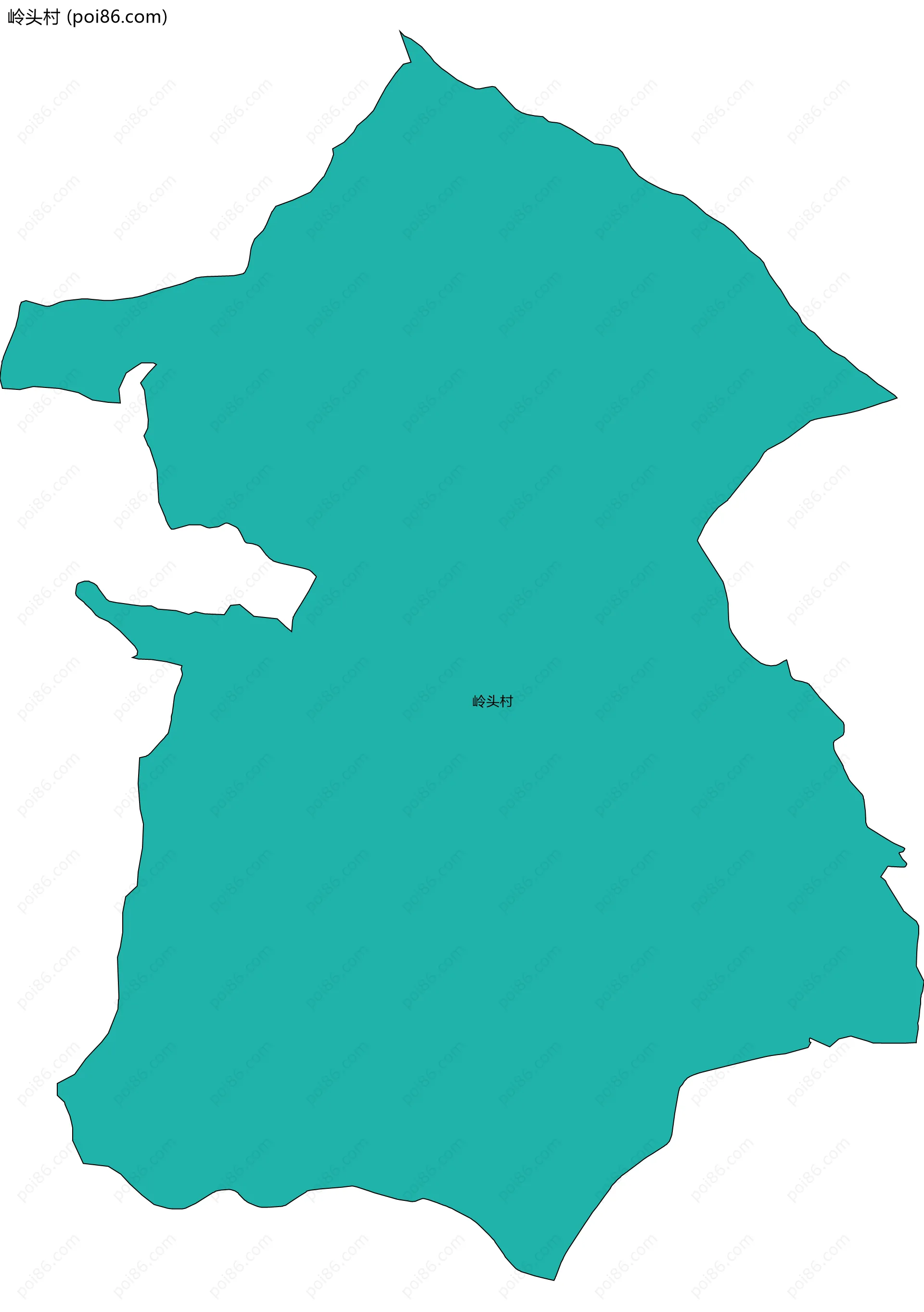 岭头村边界地图