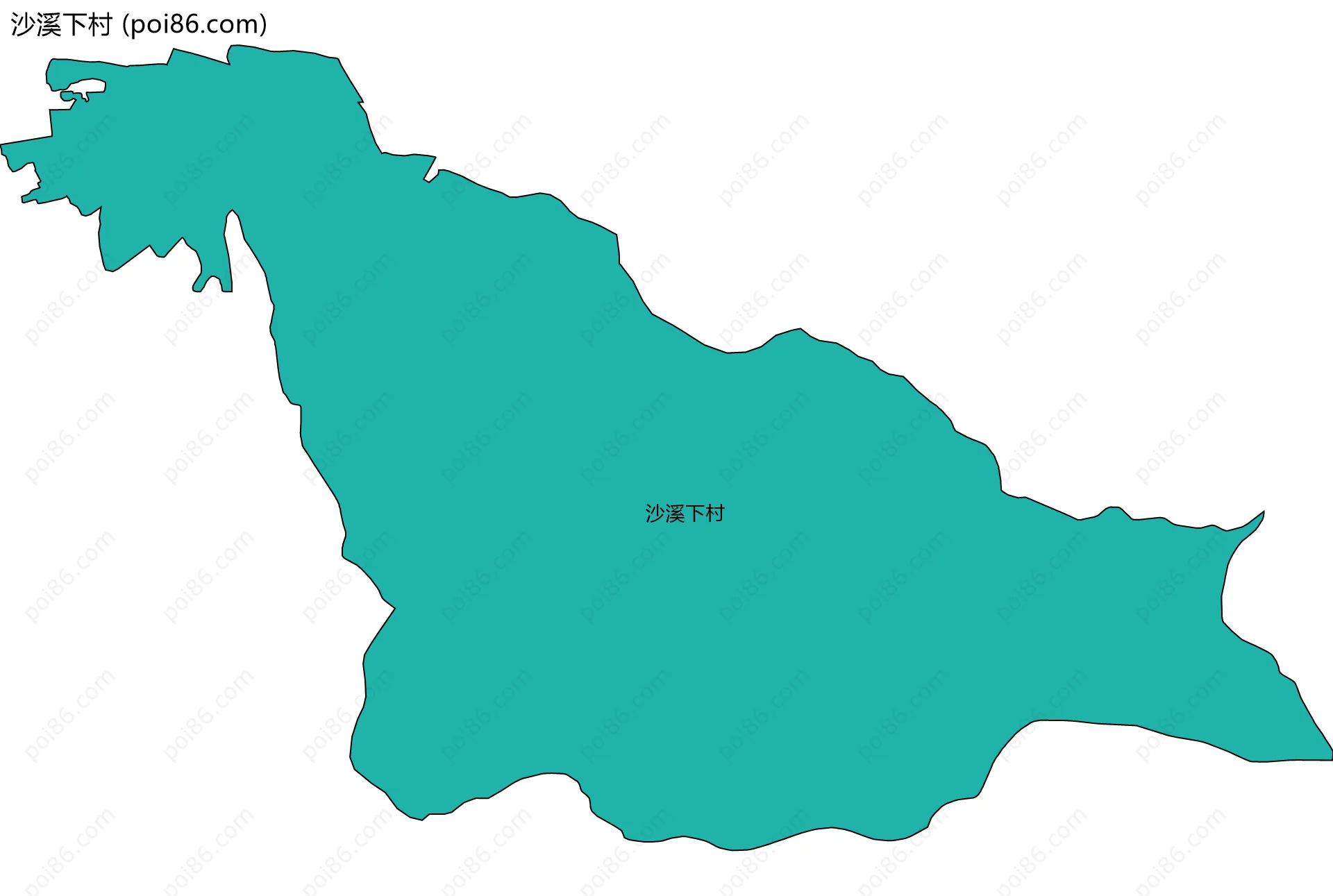 沙溪下村边界地图