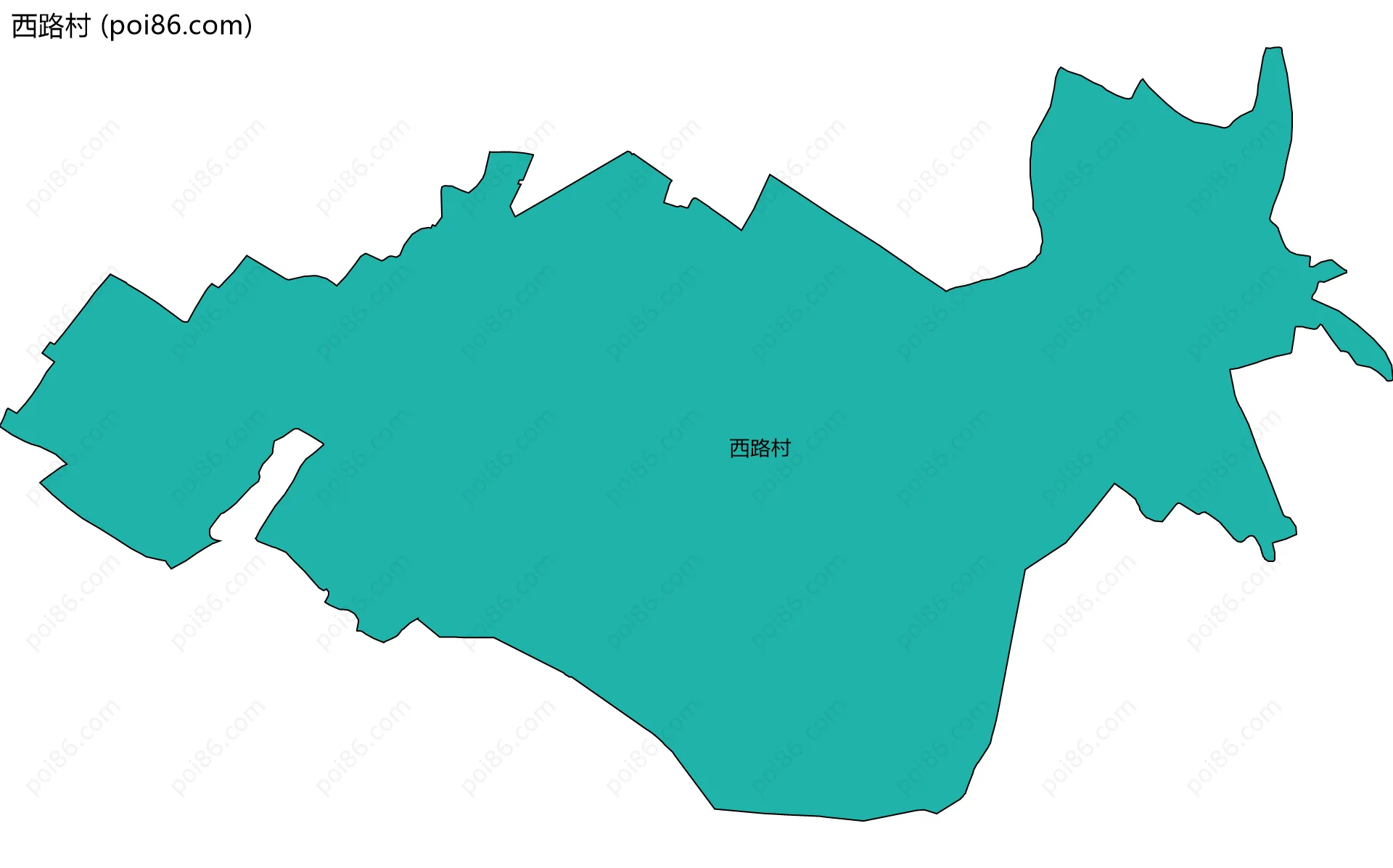 西路村边界地图