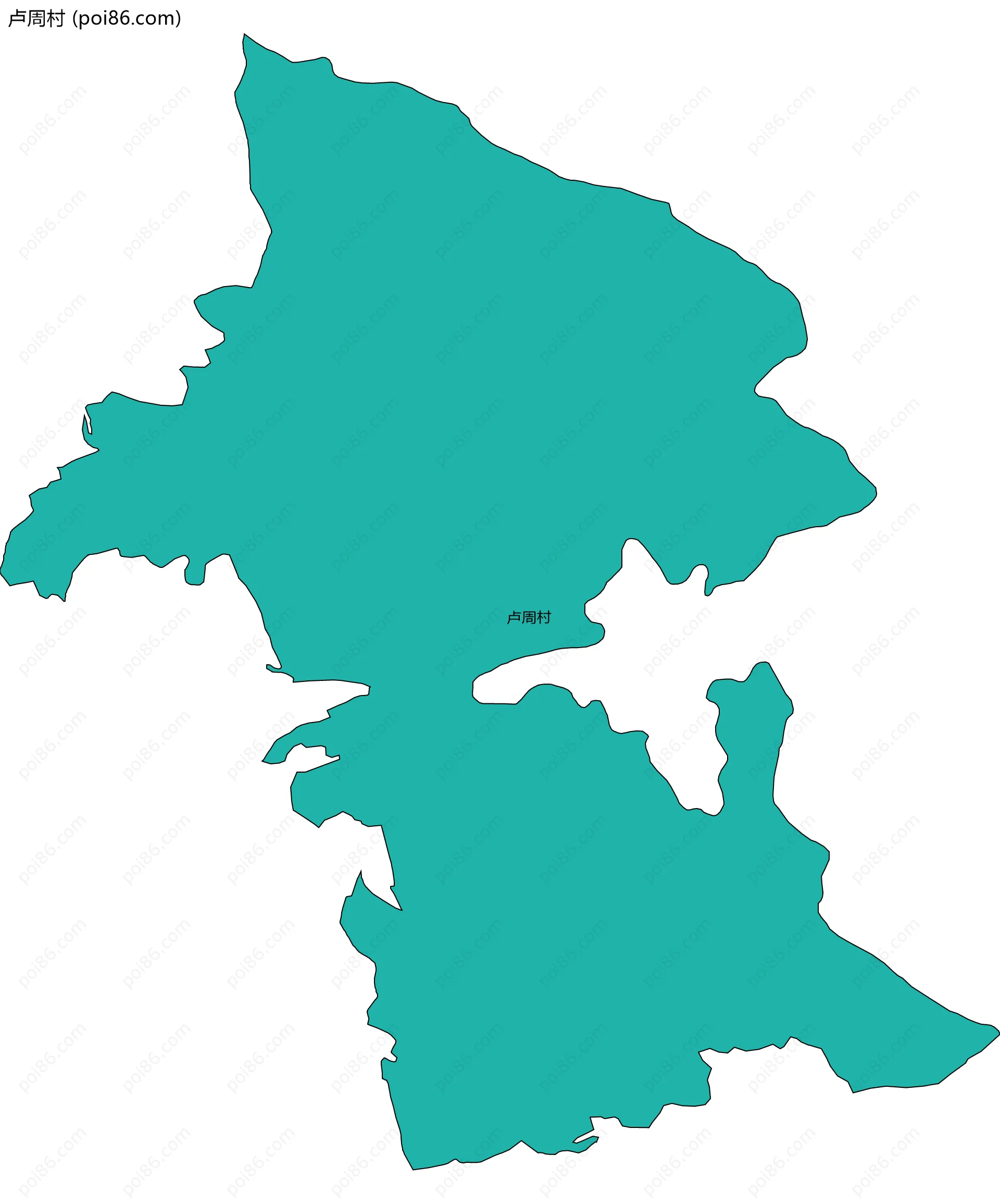 卢周村边界地图