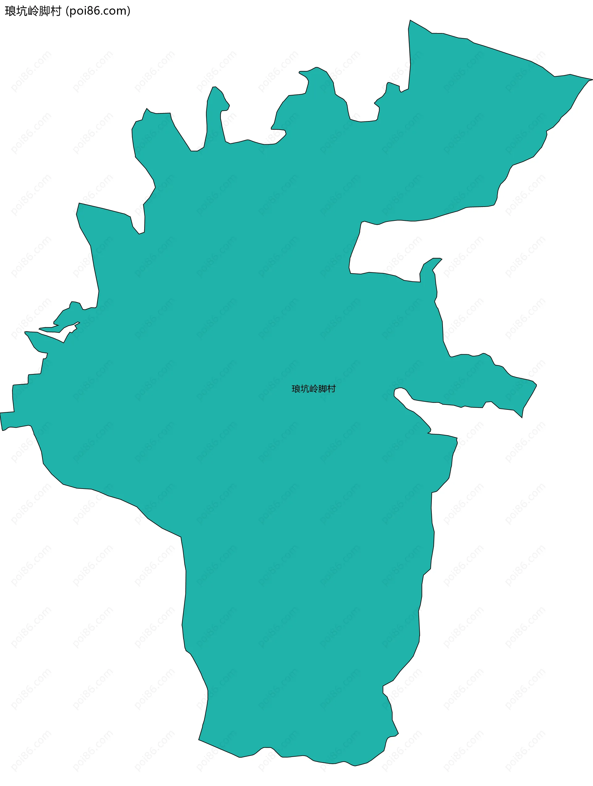 琅坑岭脚村边界地图