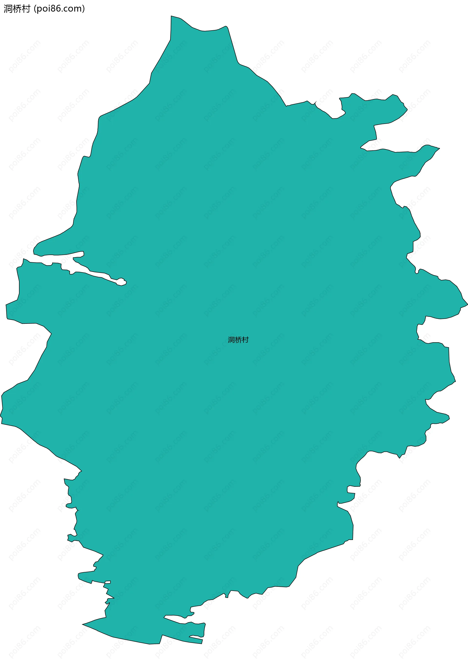 洞桥村边界地图
