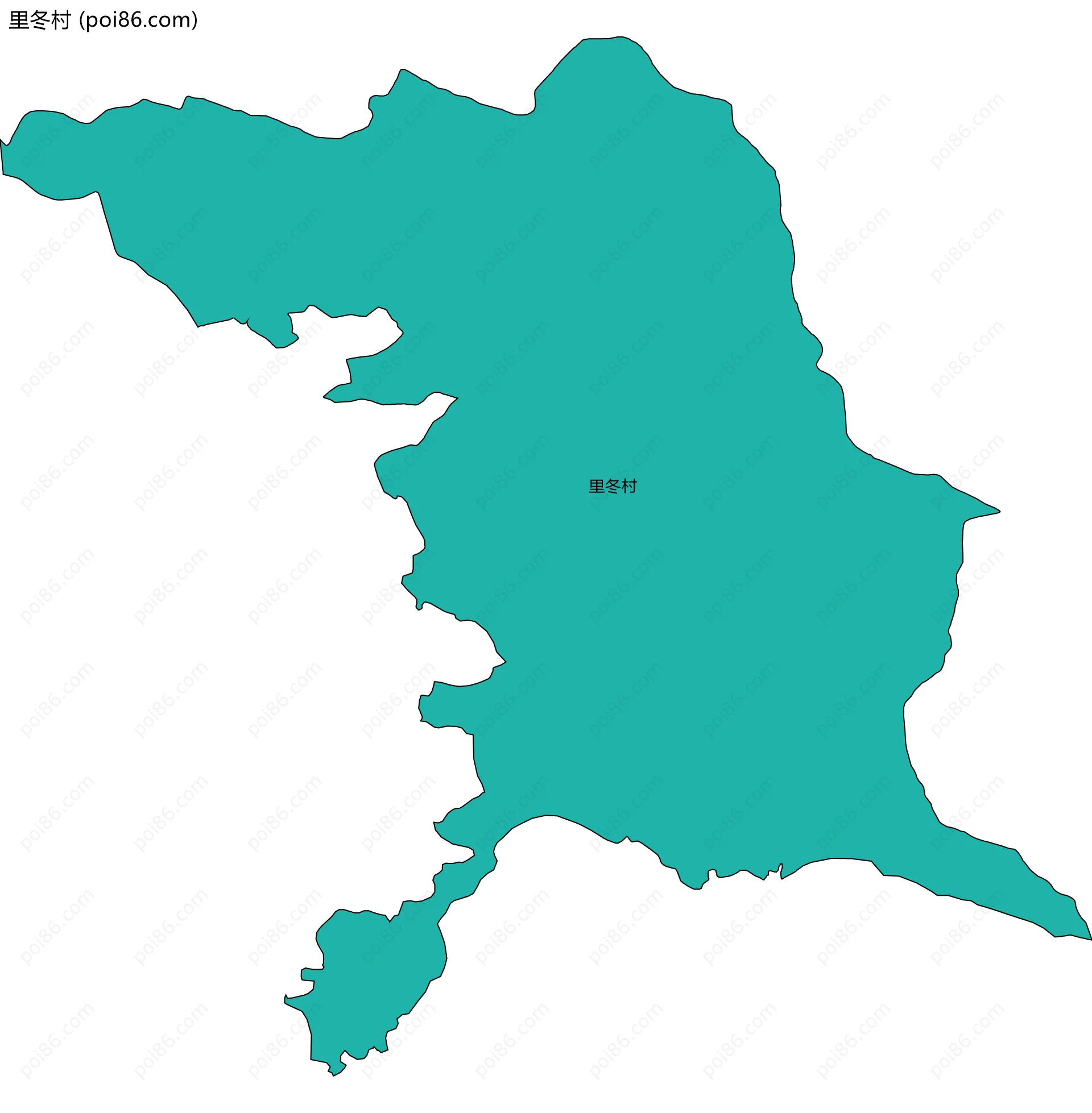 里冬村边界地图