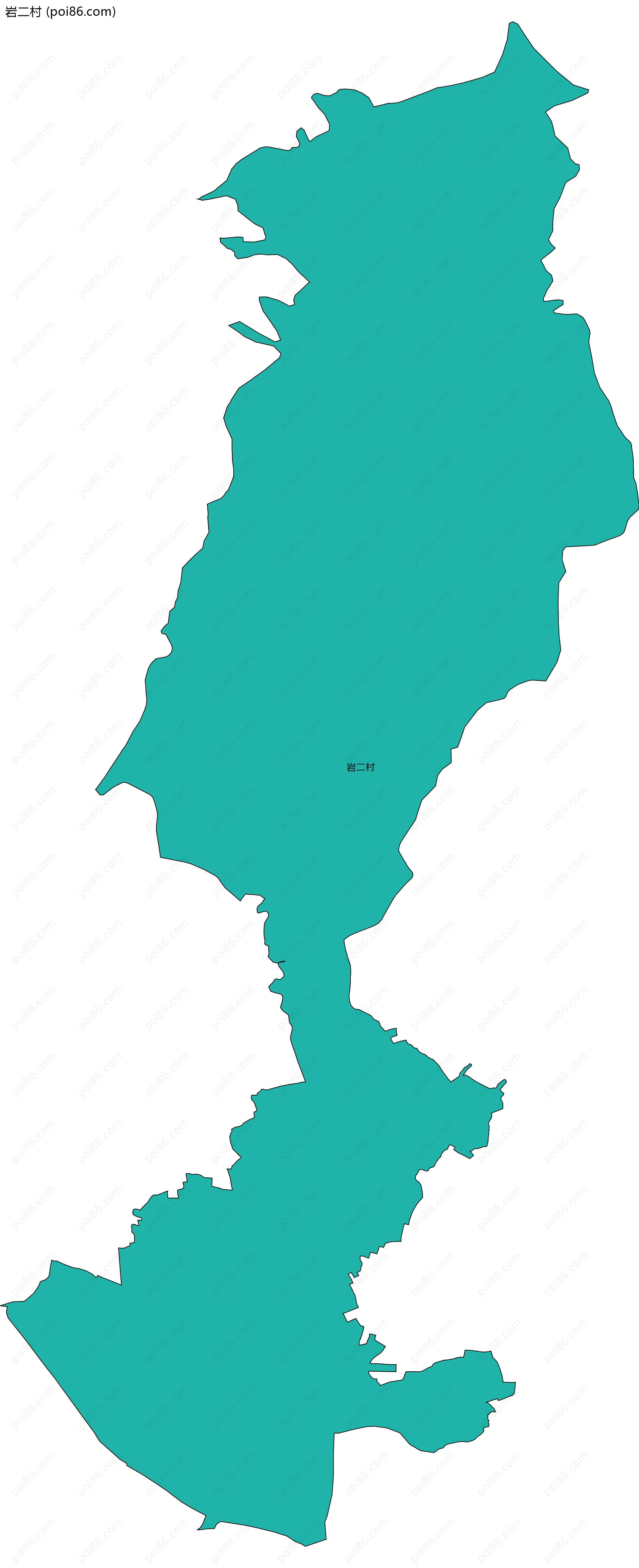 岩二村边界地图