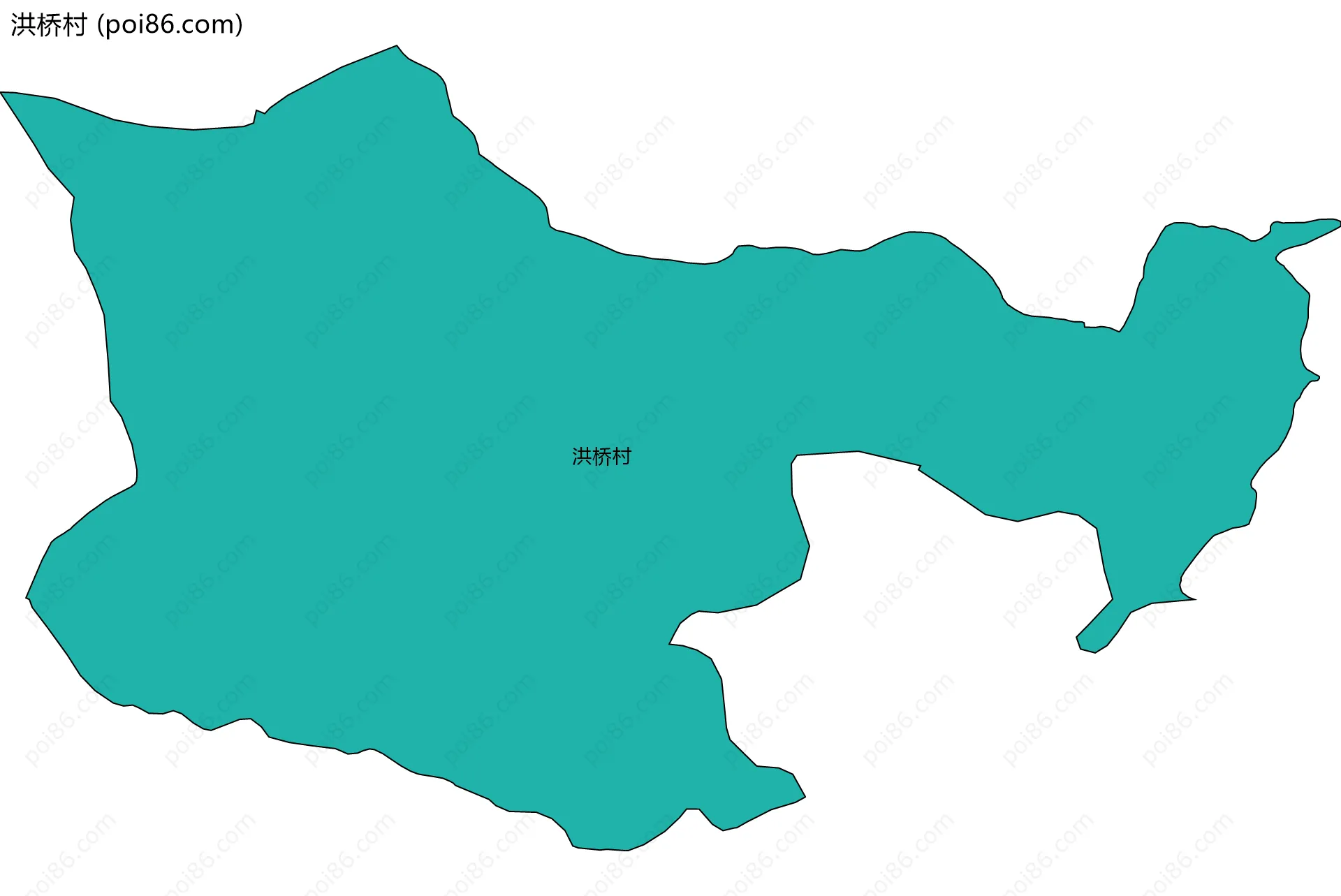 洪桥村边界地图