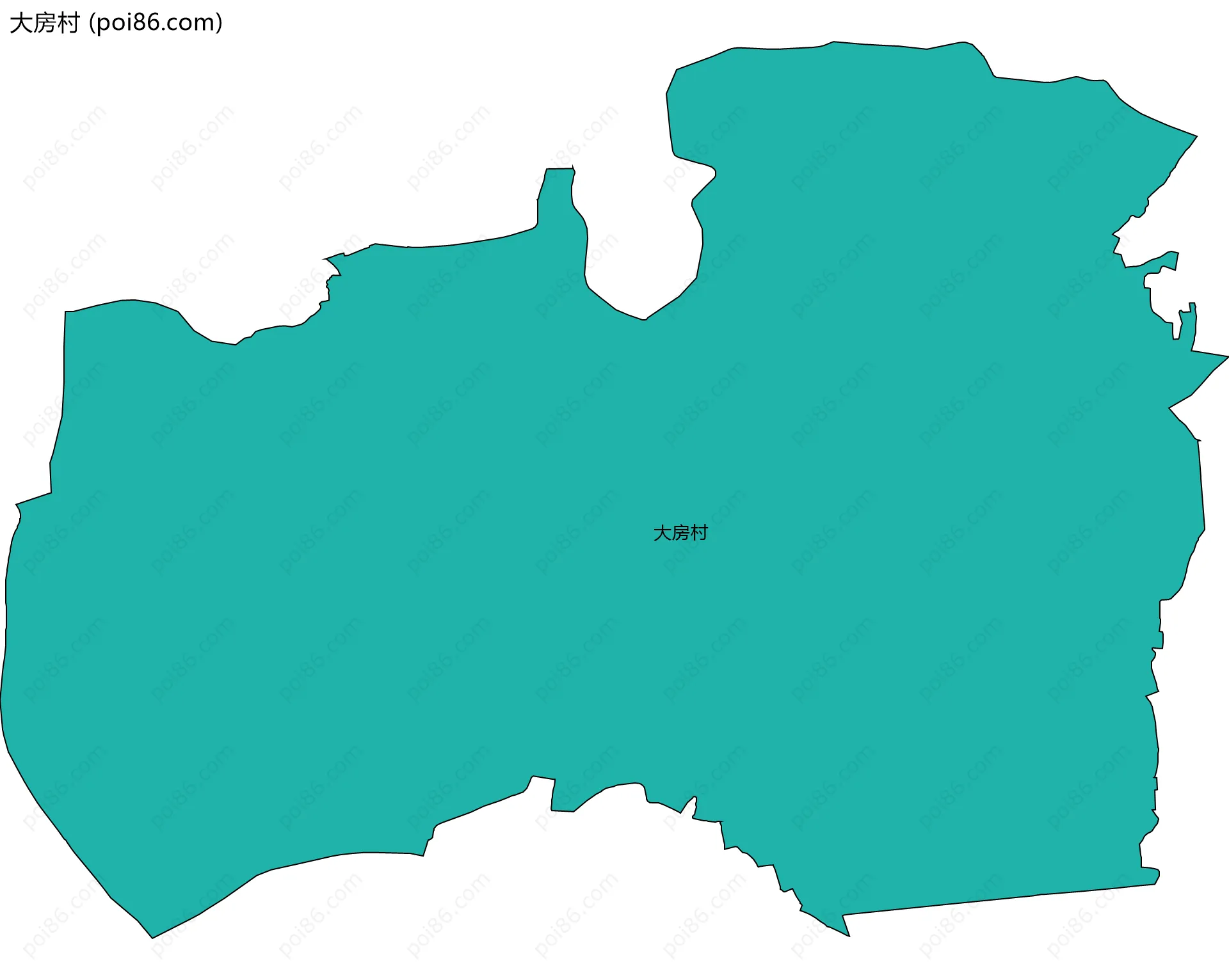 大房村边界地图