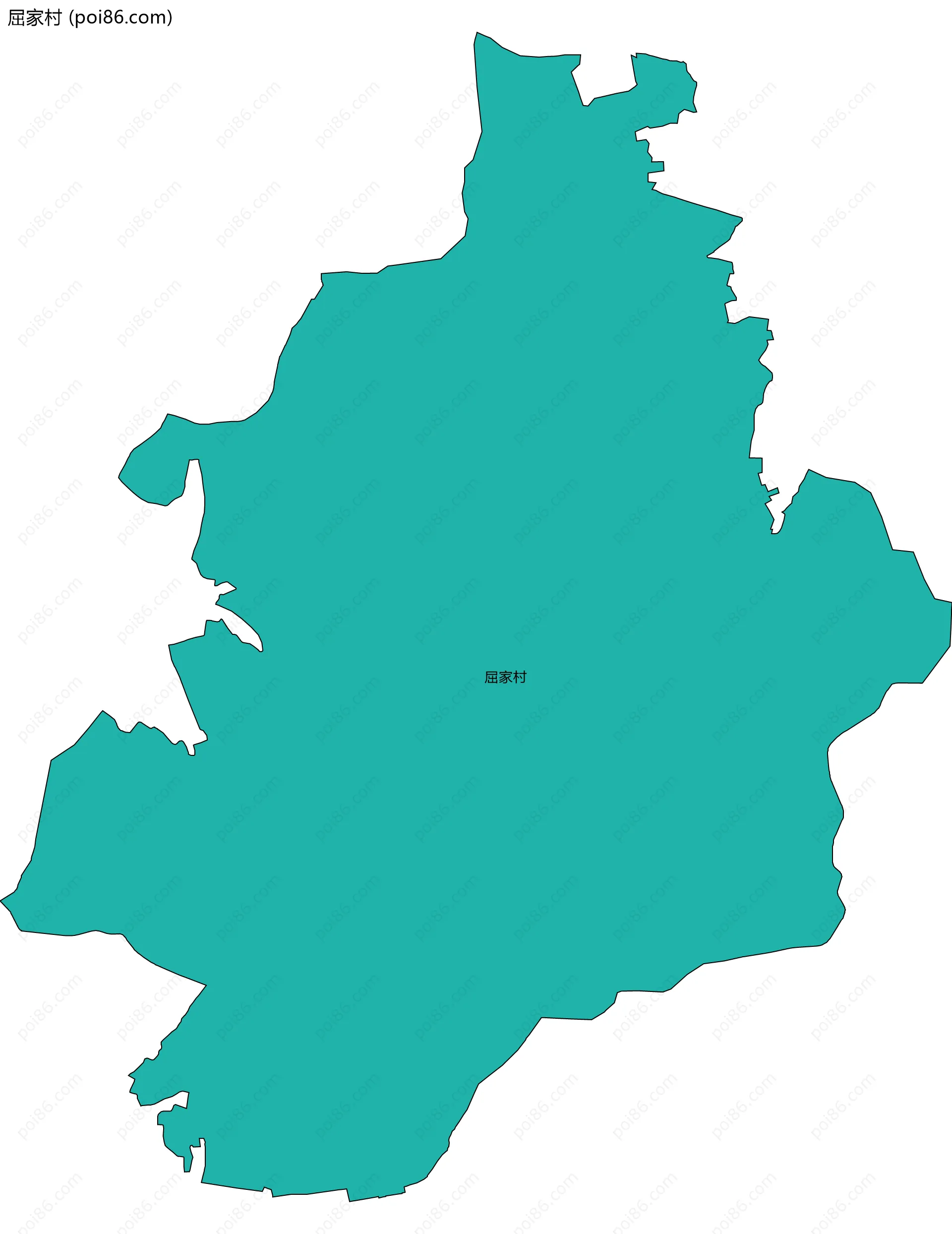 屈家村边界地图