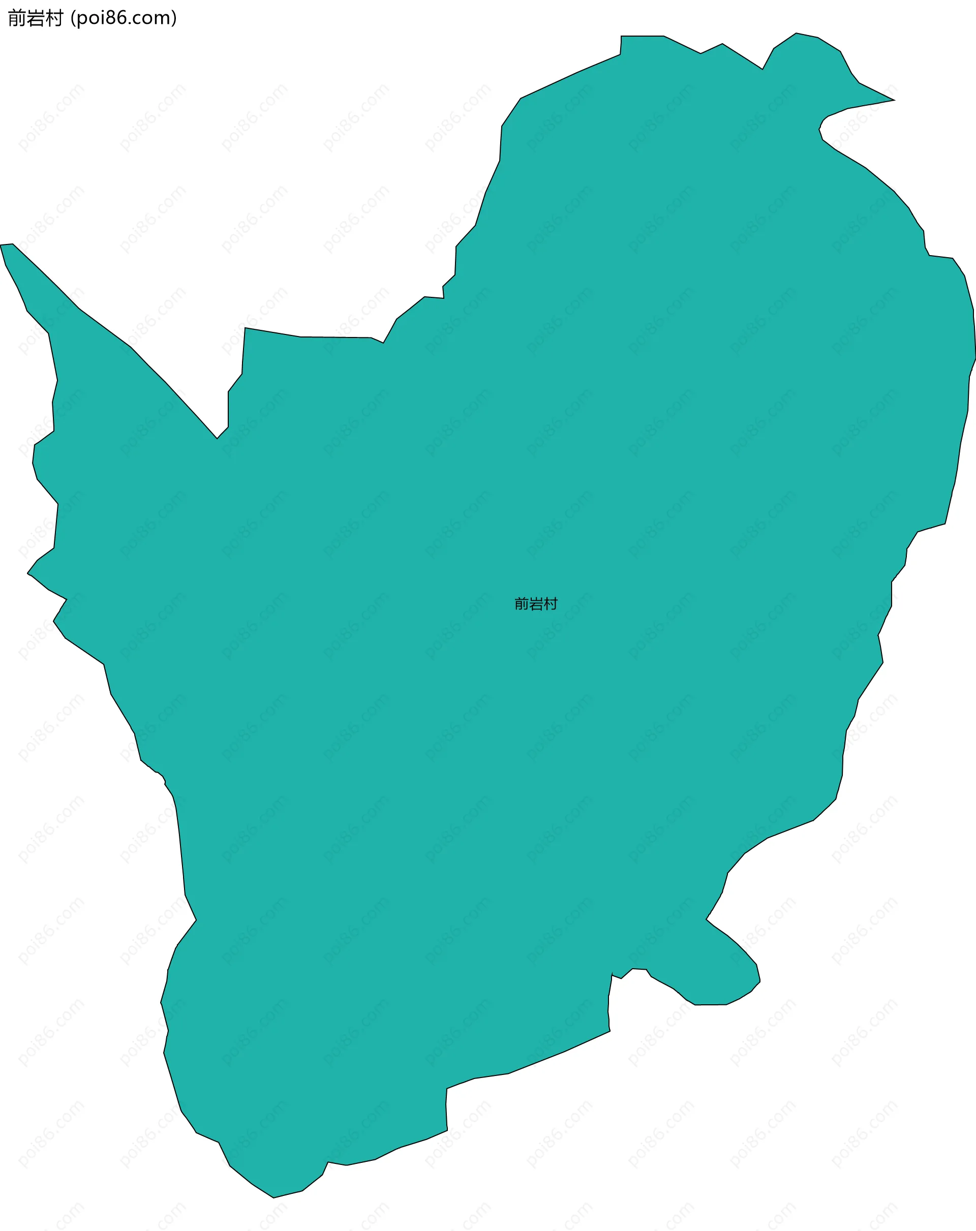 前岩村边界地图