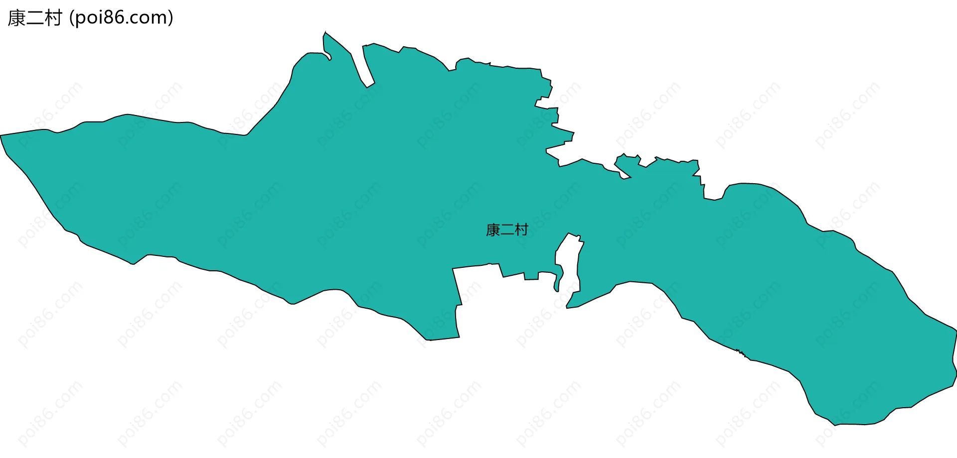 康二村边界地图