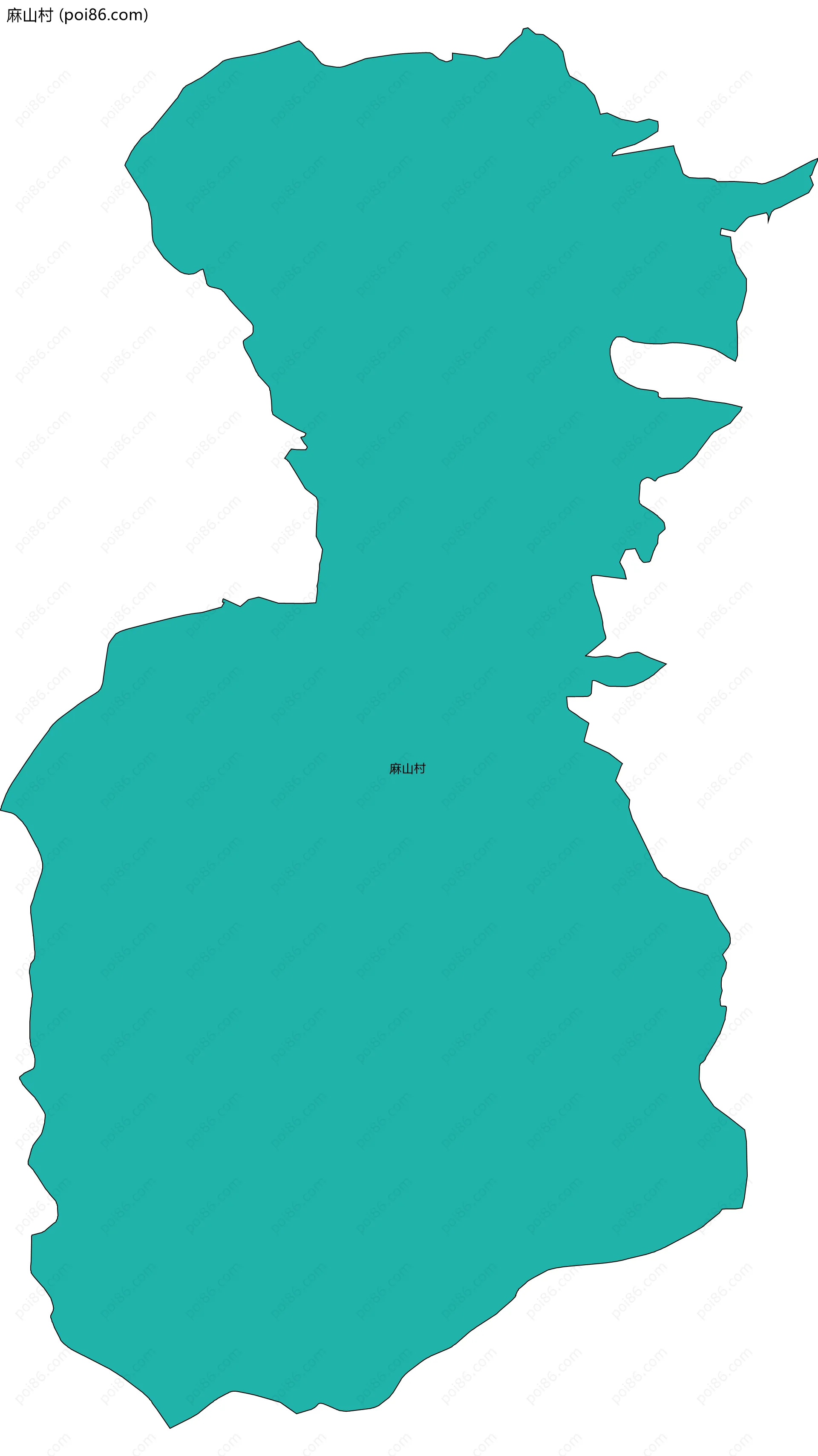 麻山村边界地图