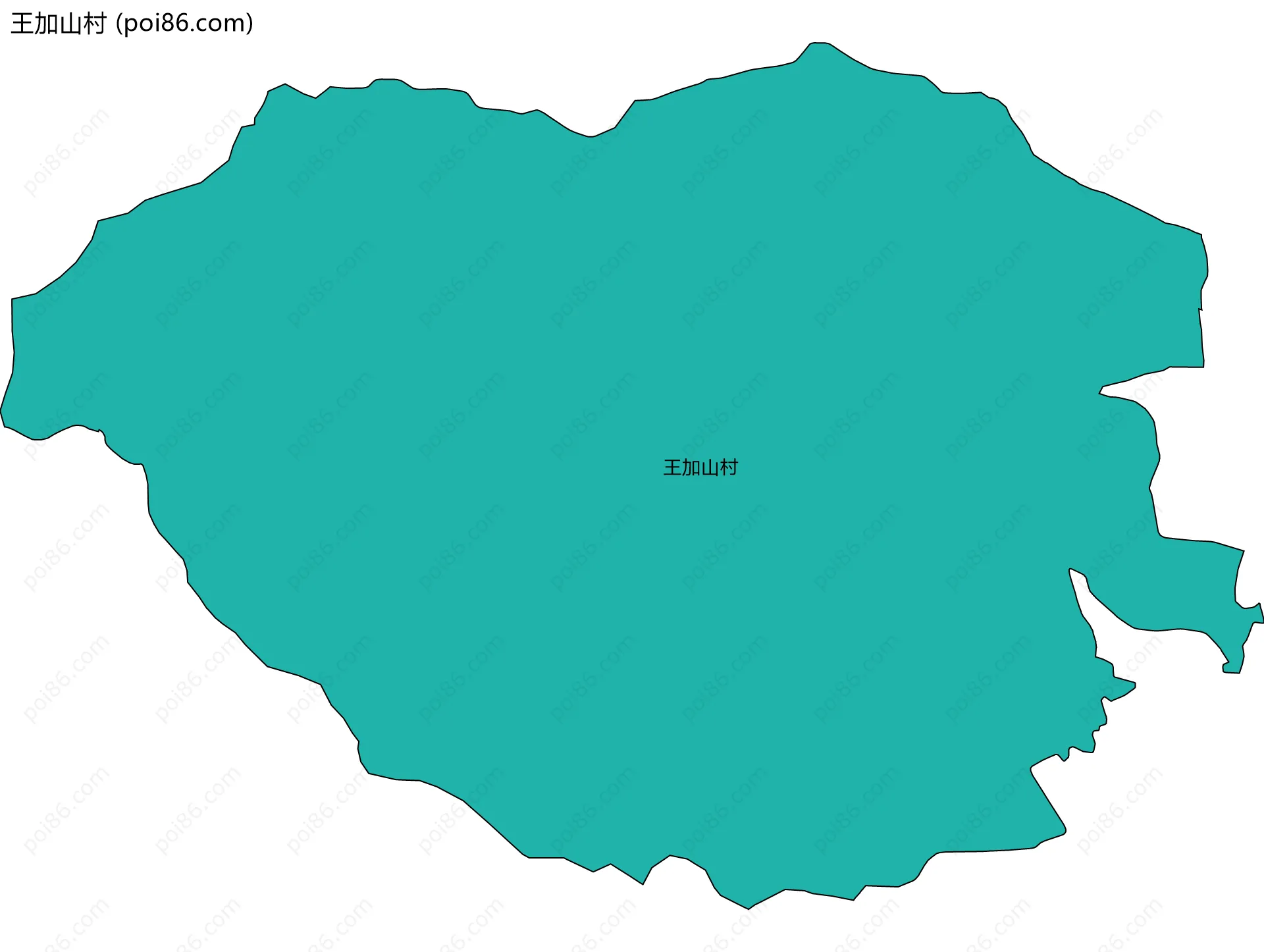 王加山村边界地图