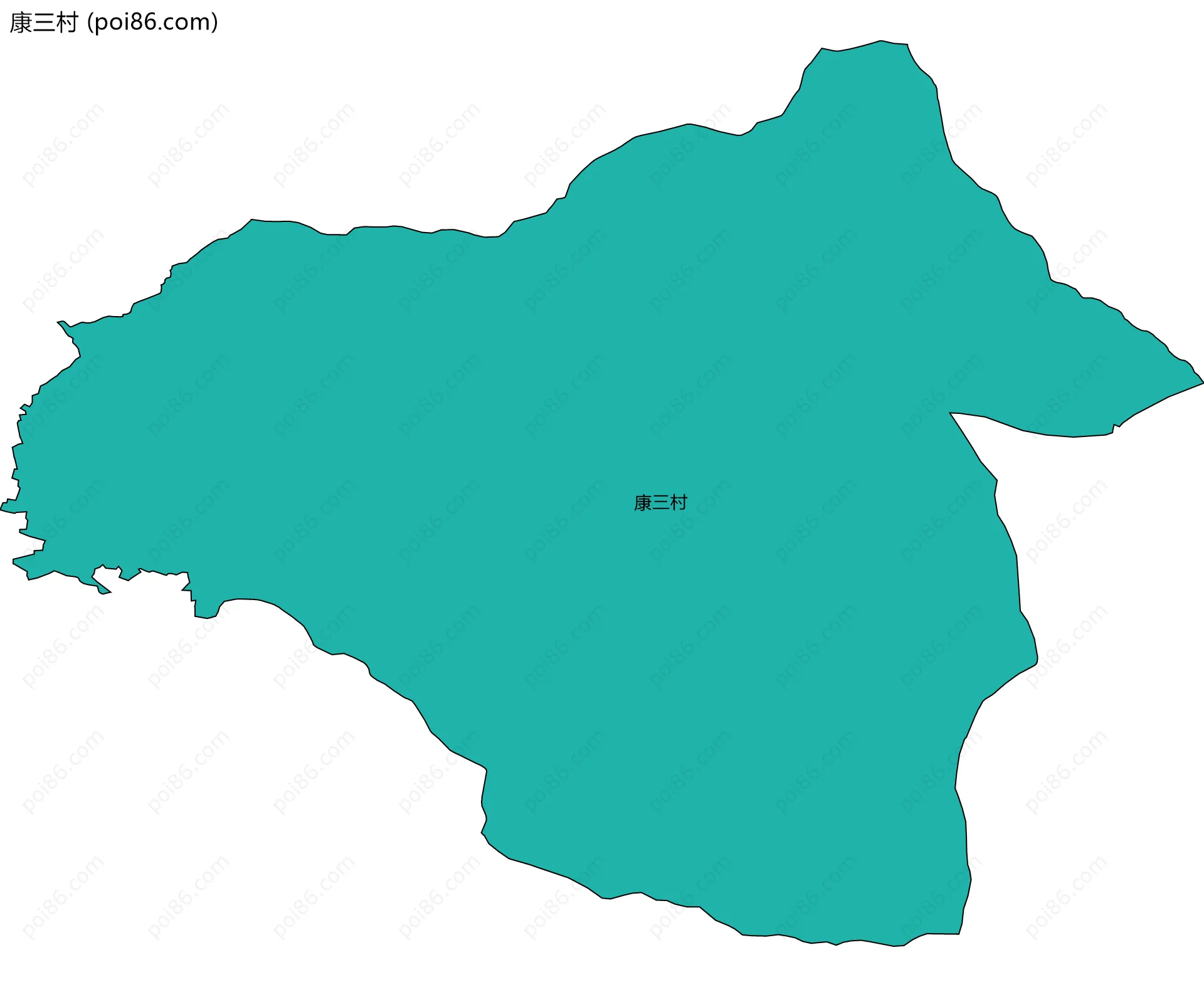 康三村边界地图