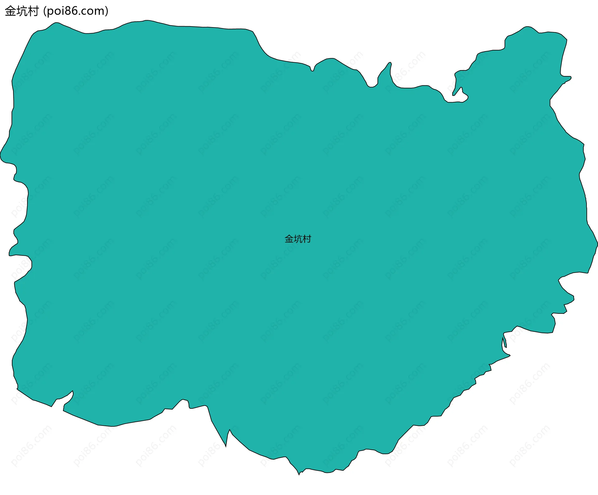 金坑村边界地图