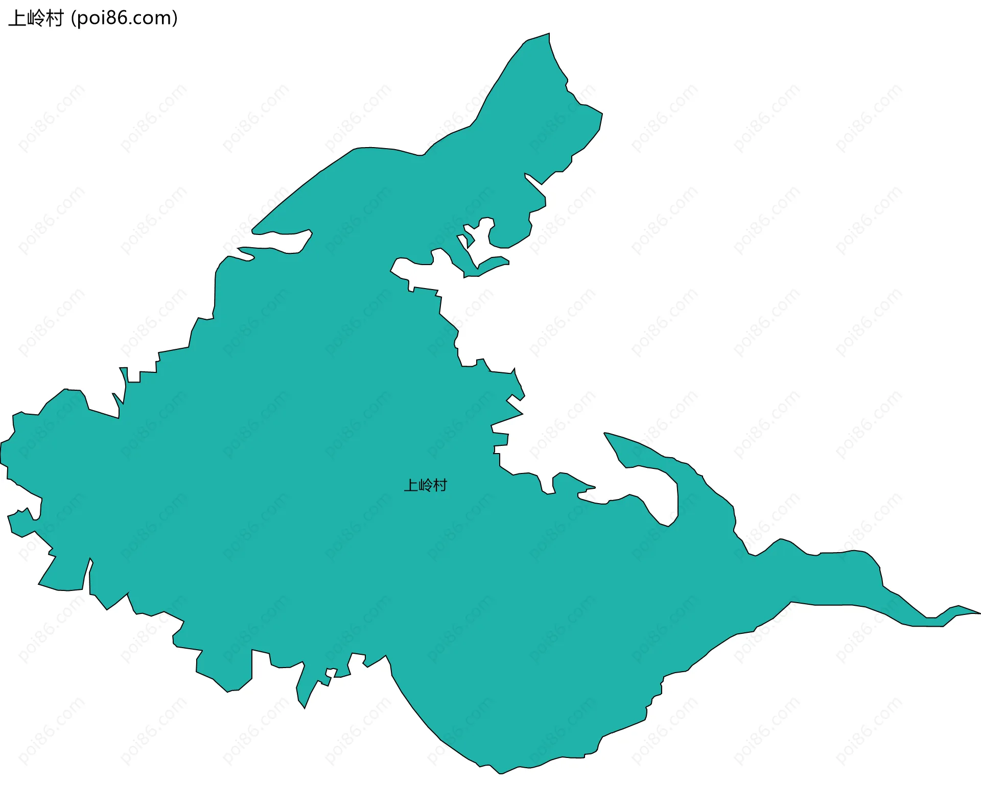 上岭村边界地图