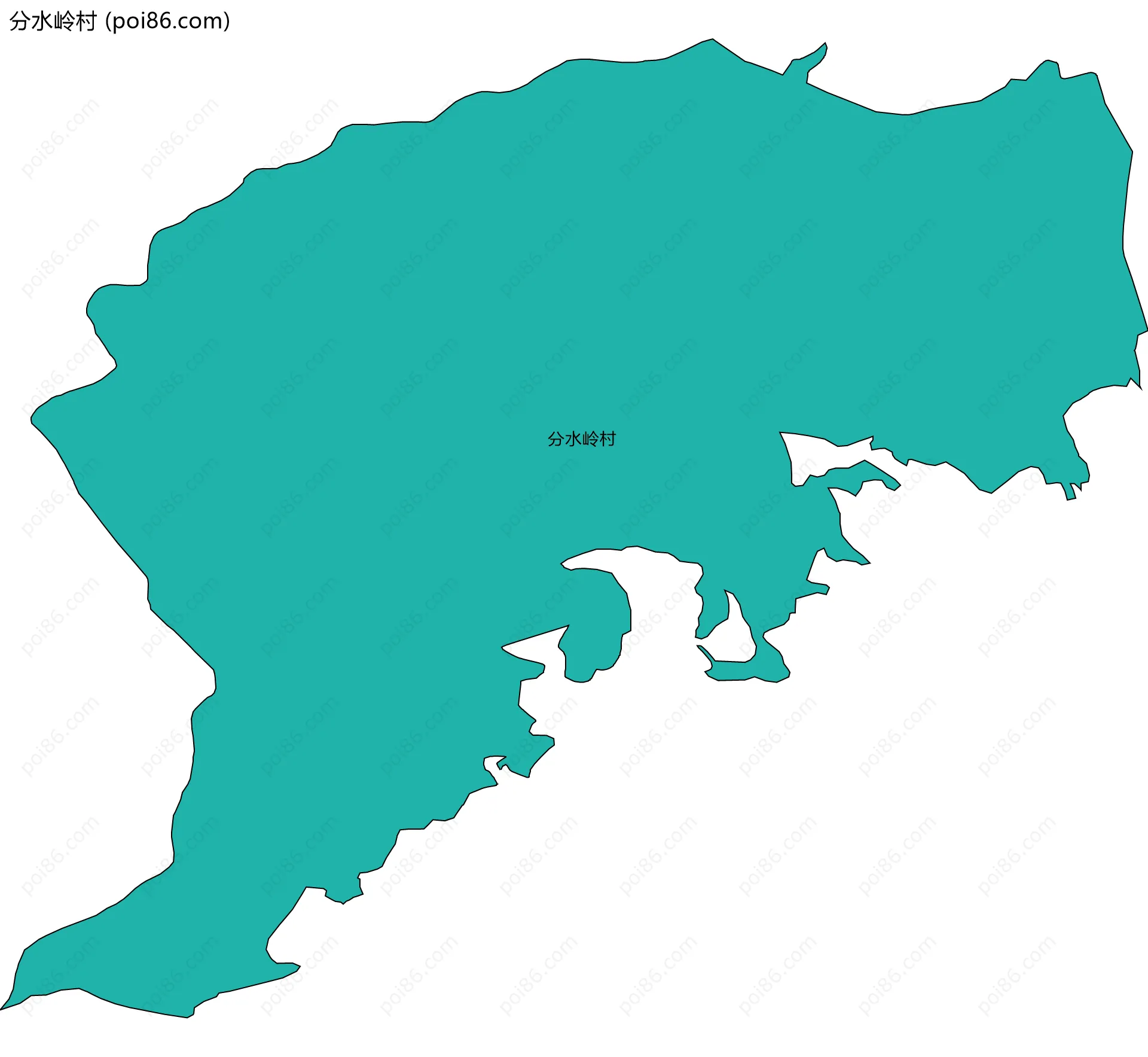 分水岭村边界地图