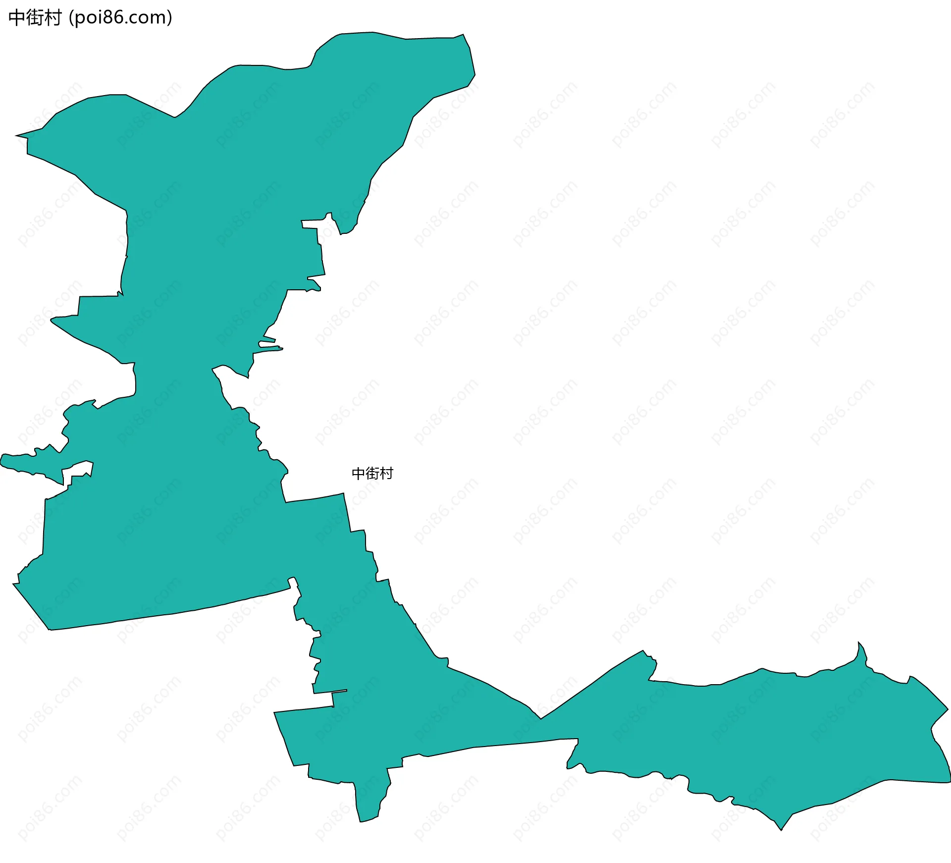 中街村边界地图