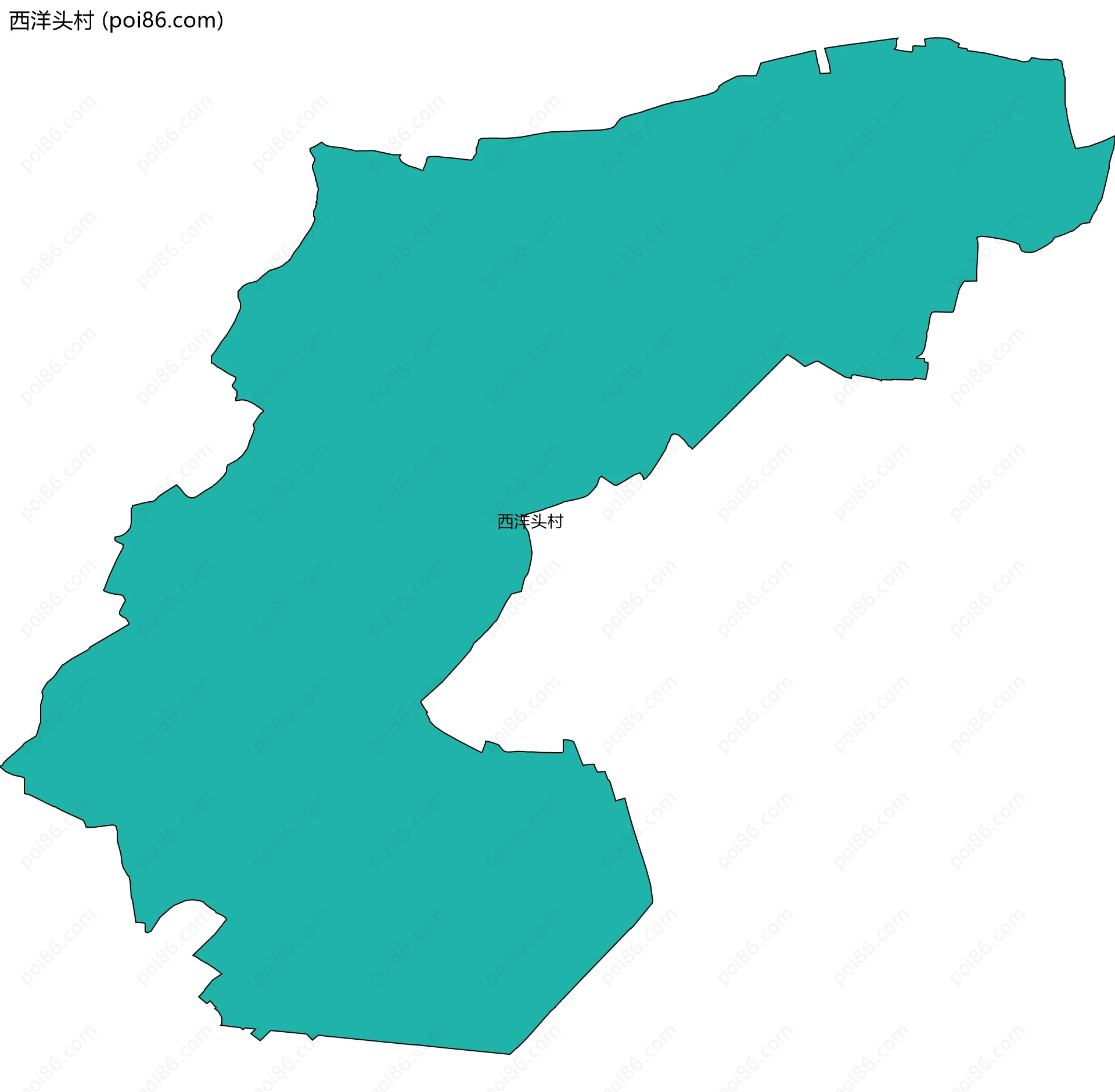 西洋头村边界地图