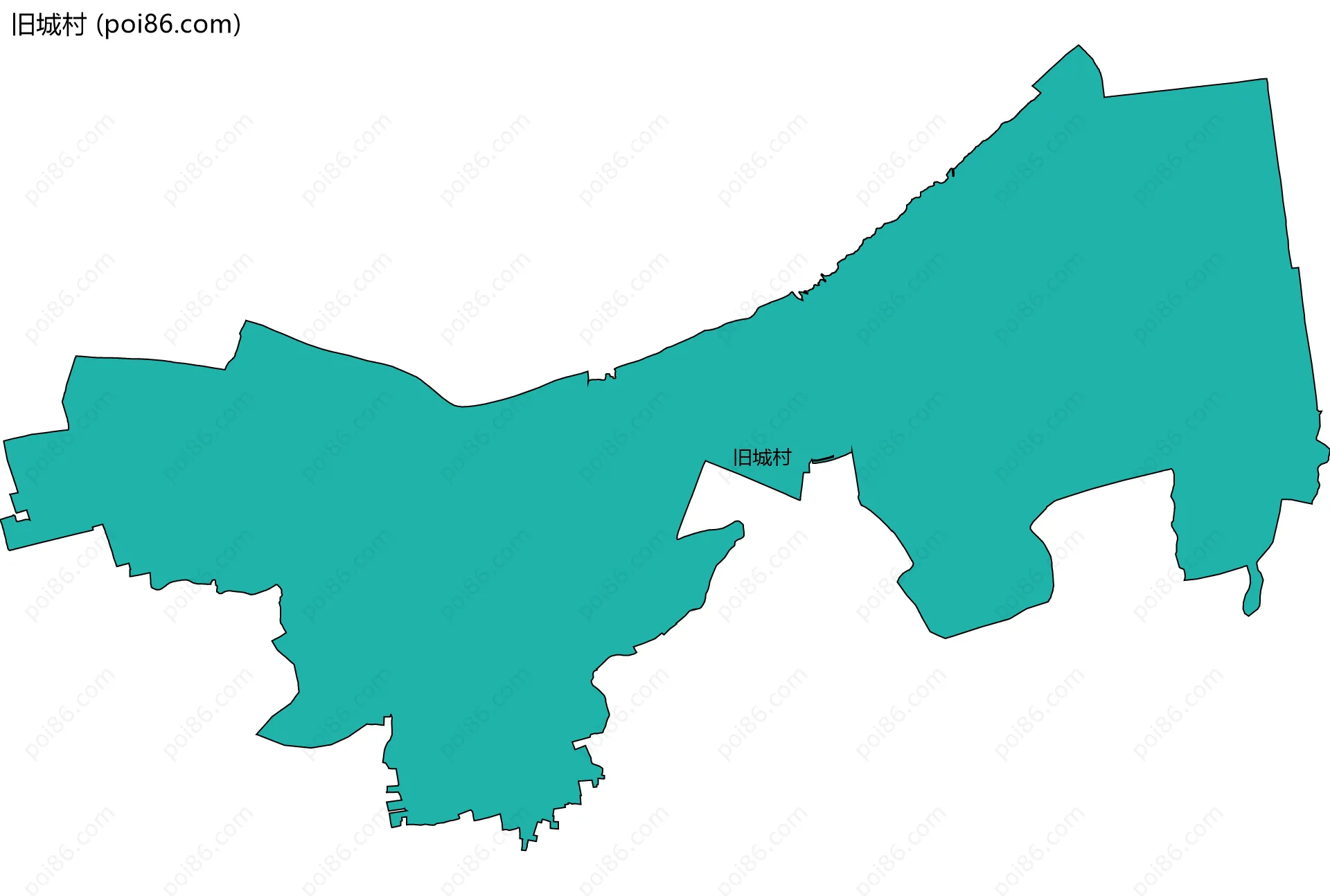 旧城村边界地图