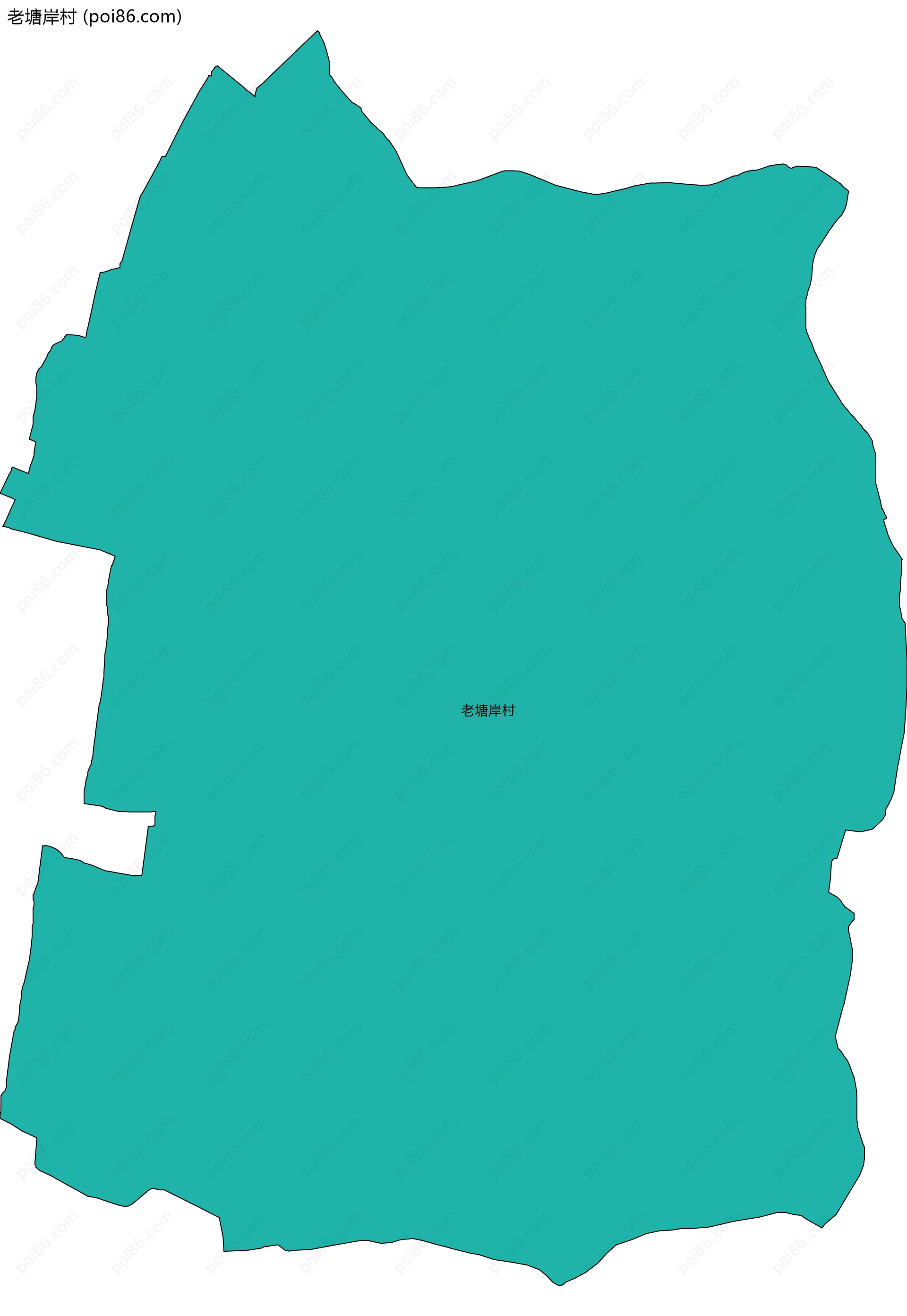 老塘岸村边界地图