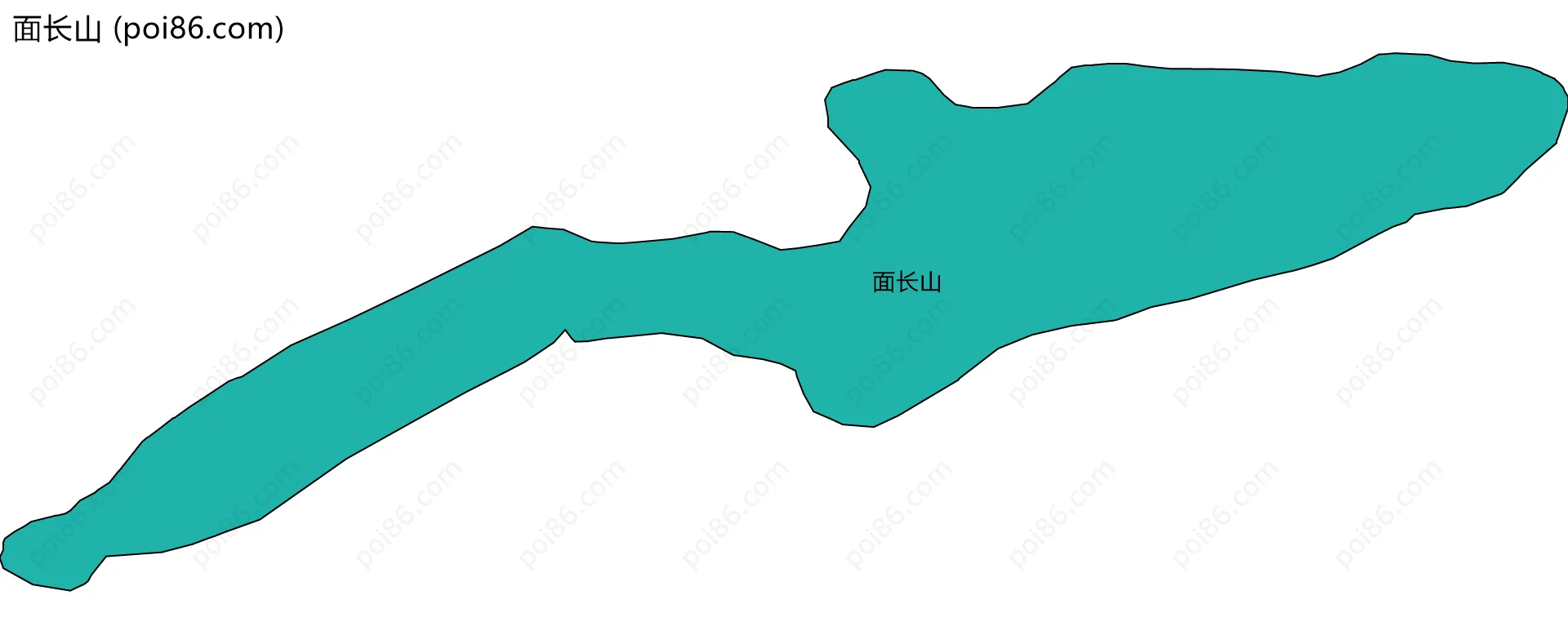 面长山边界地图