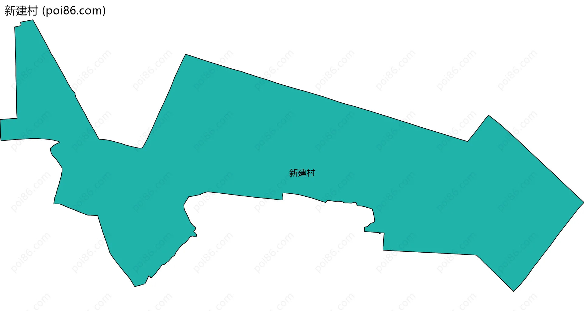 新建村边界地图