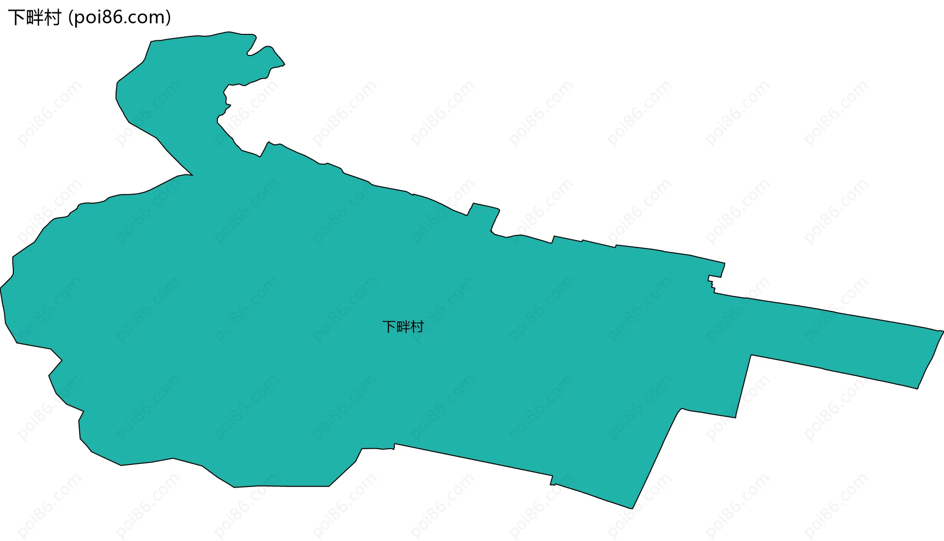 下畔村边界地图