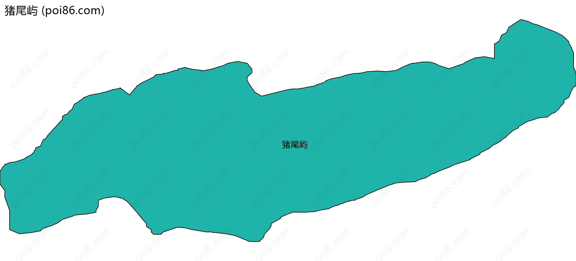 猪尾屿边界地图