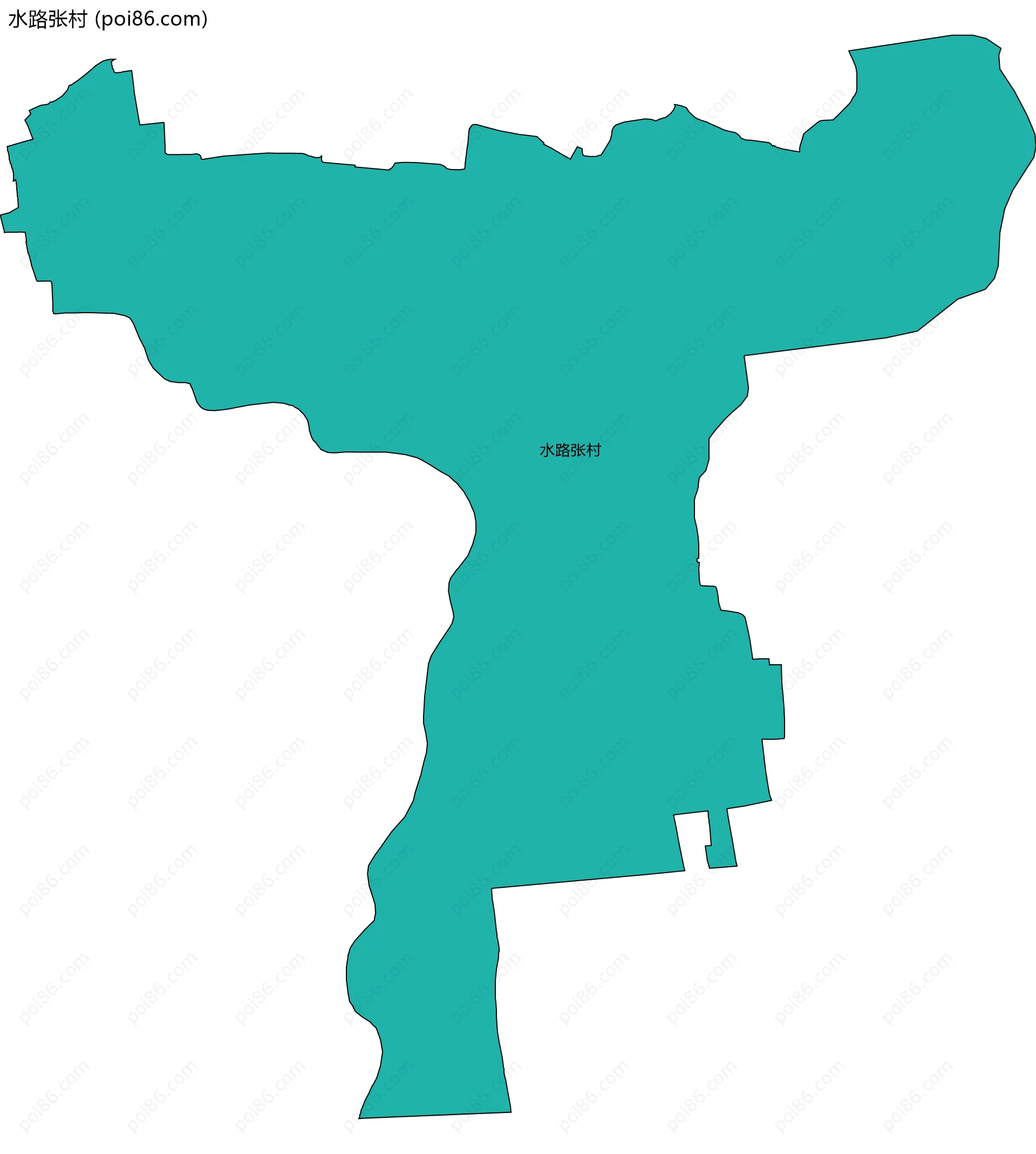 水路张村边界地图