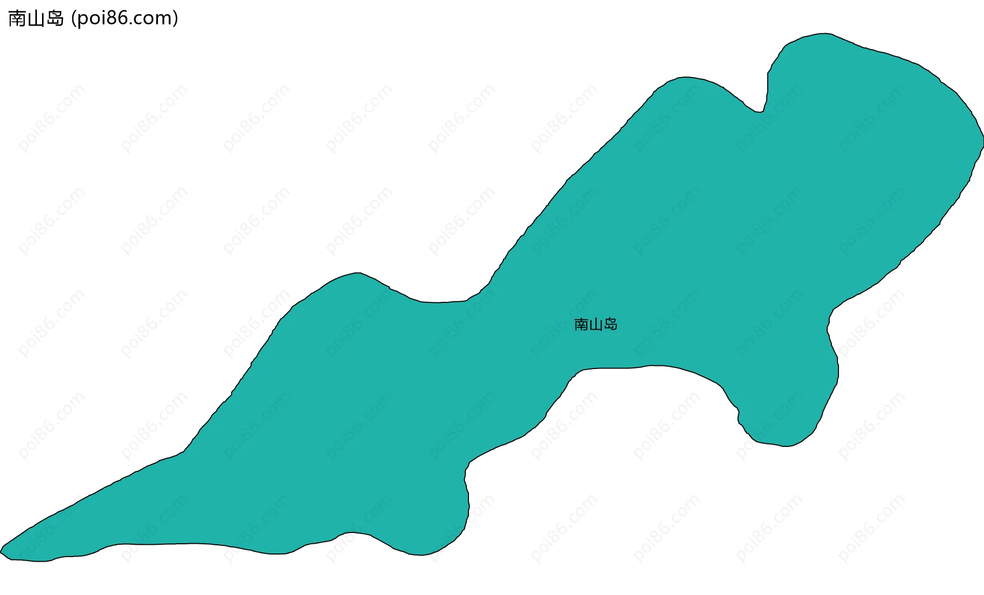 南山岛边界地图