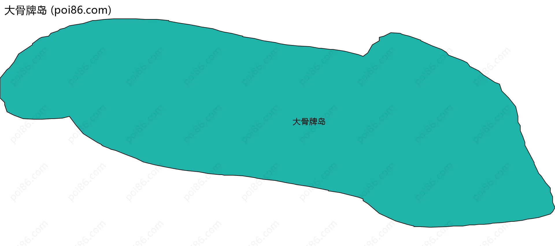 大骨牌岛边界地图