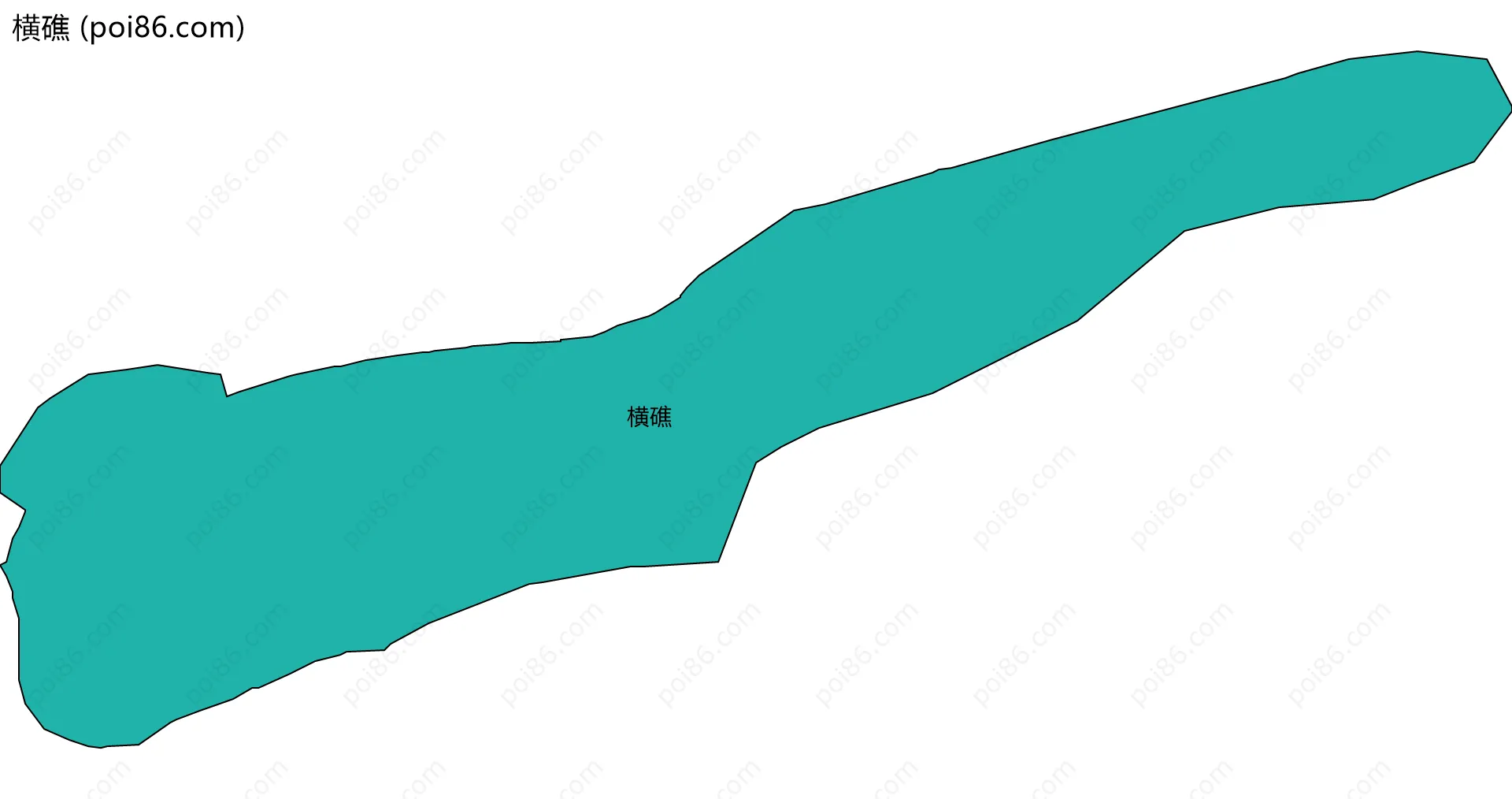 横礁边界地图