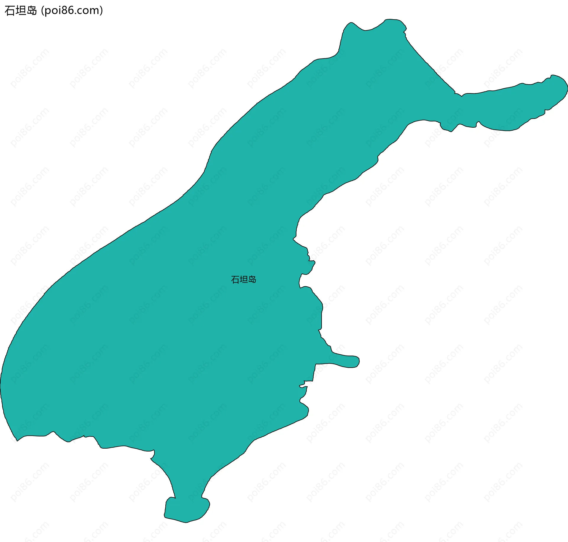 石坦岛边界地图