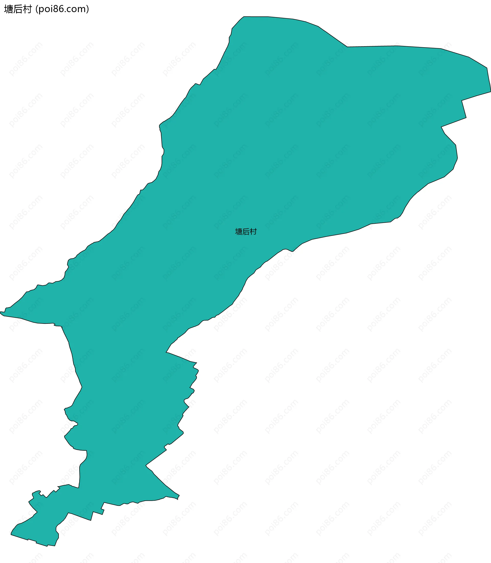 塘后村边界地图