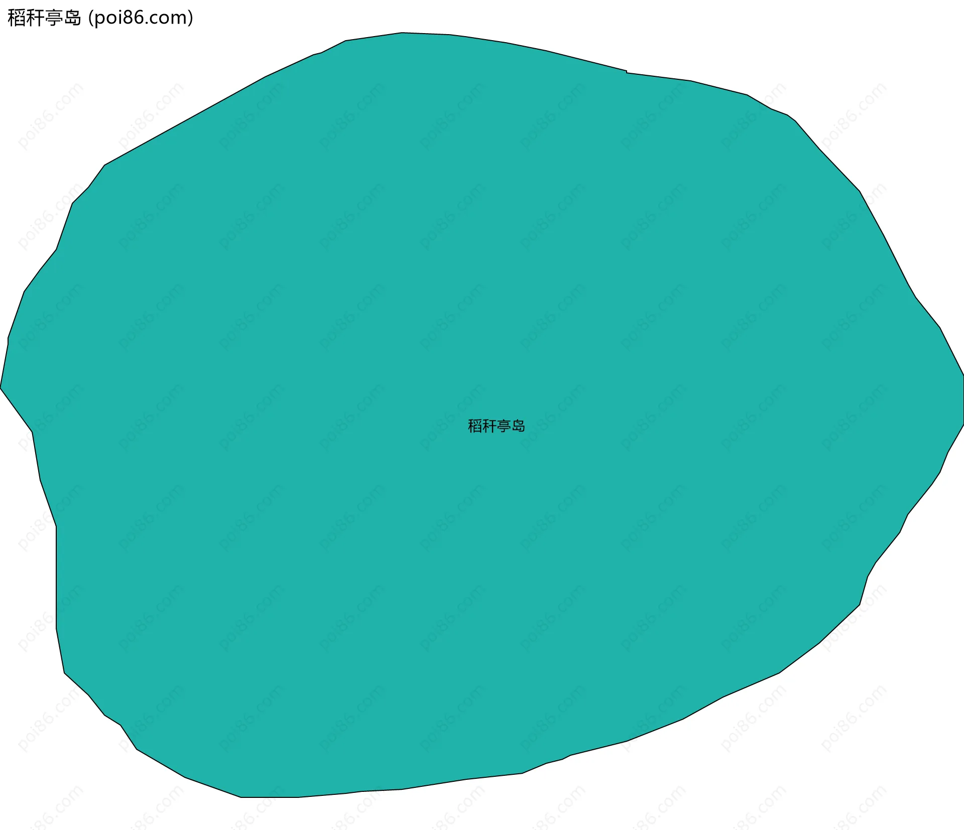 稻秆亭岛边界地图