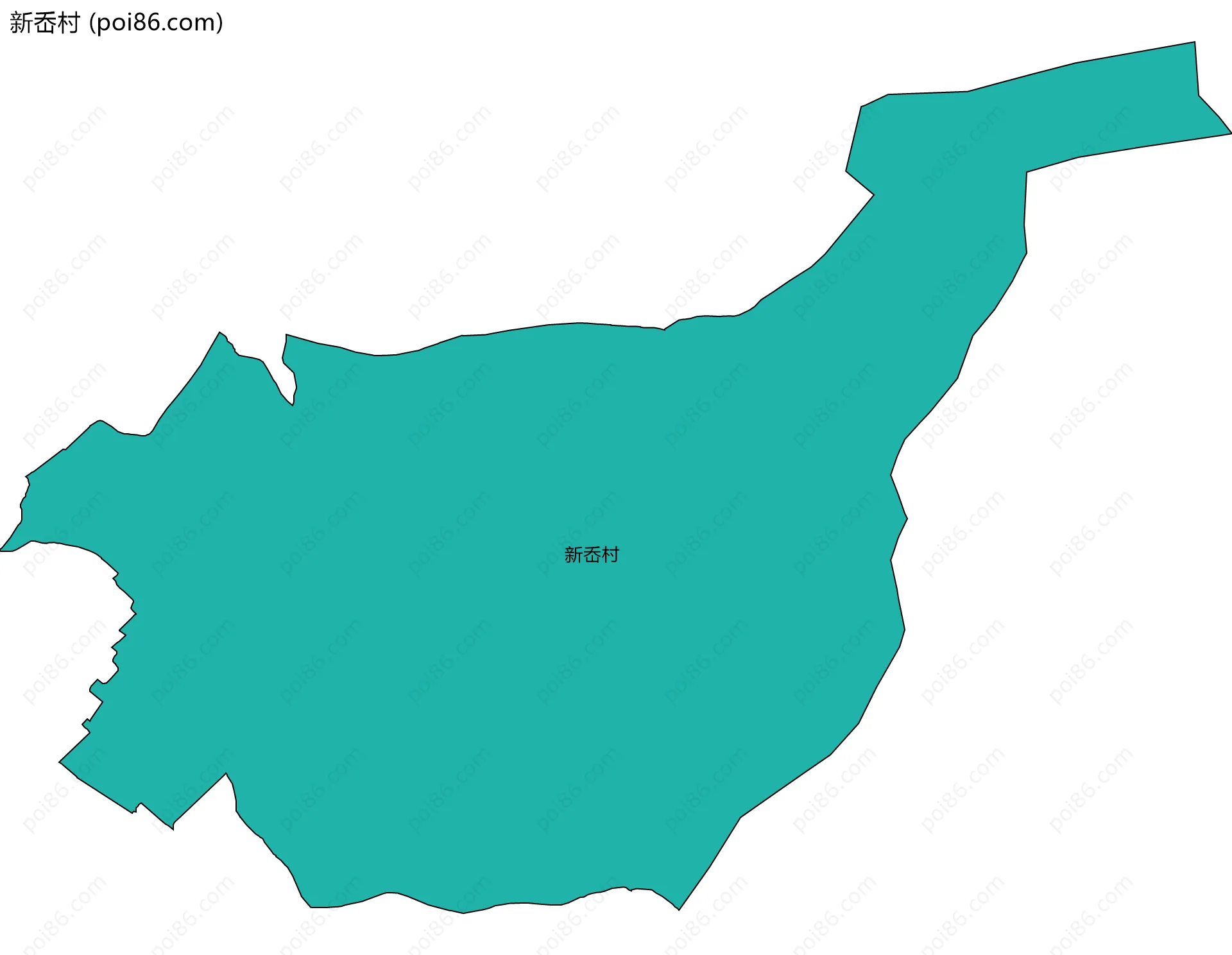 新岙村边界地图
