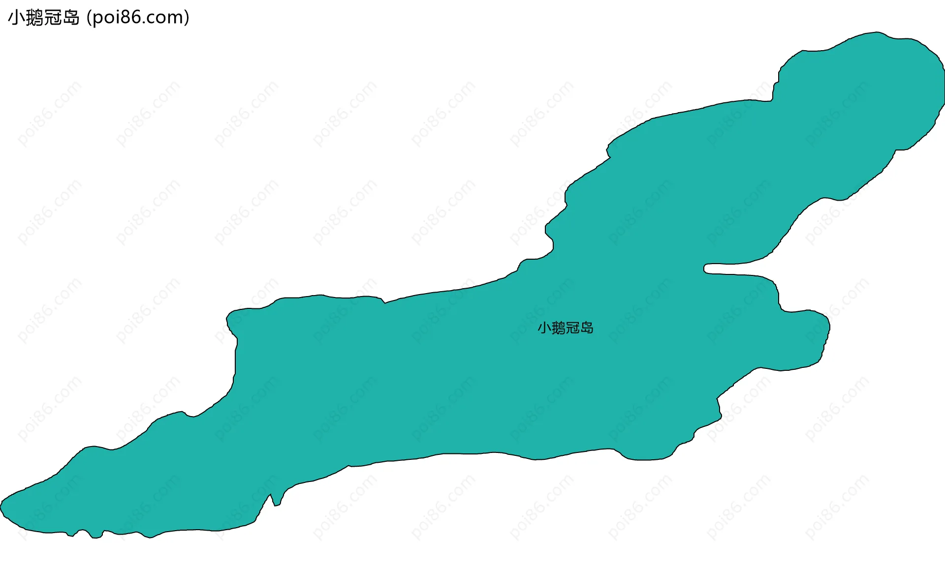 小鹅冠岛边界地图