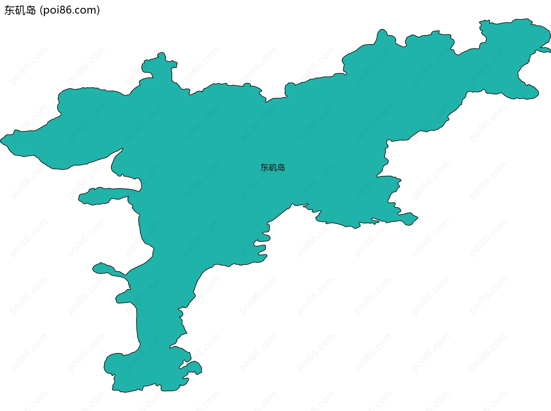 东矶岛边界地图