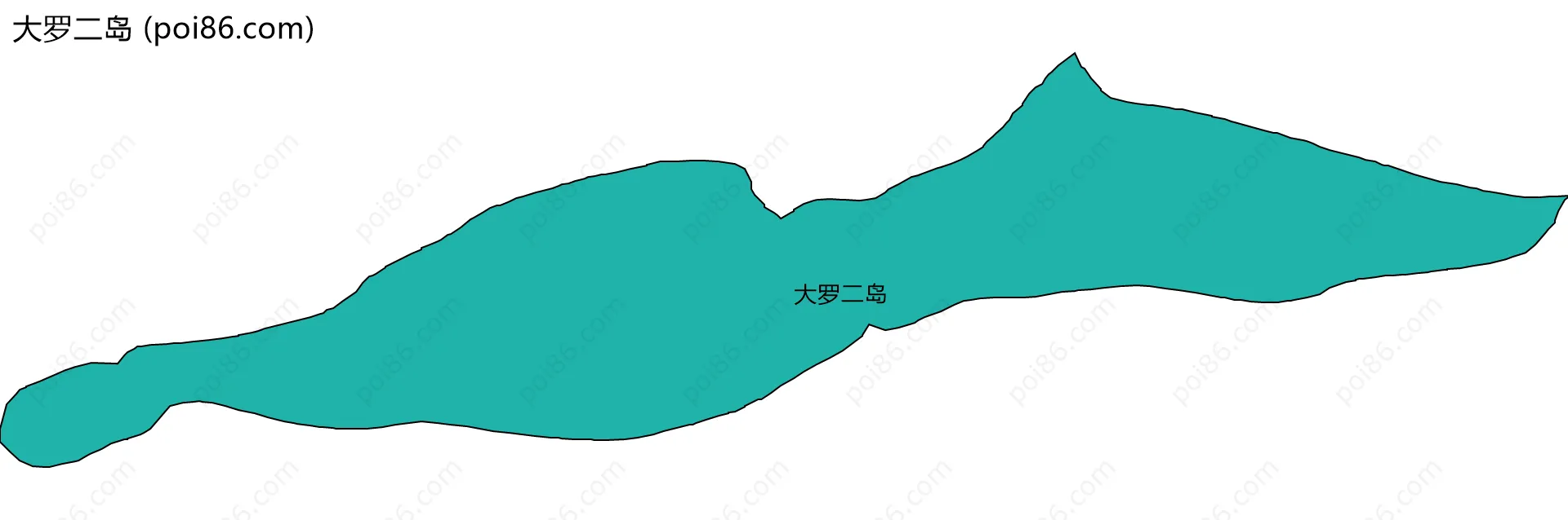 大罗二岛边界地图