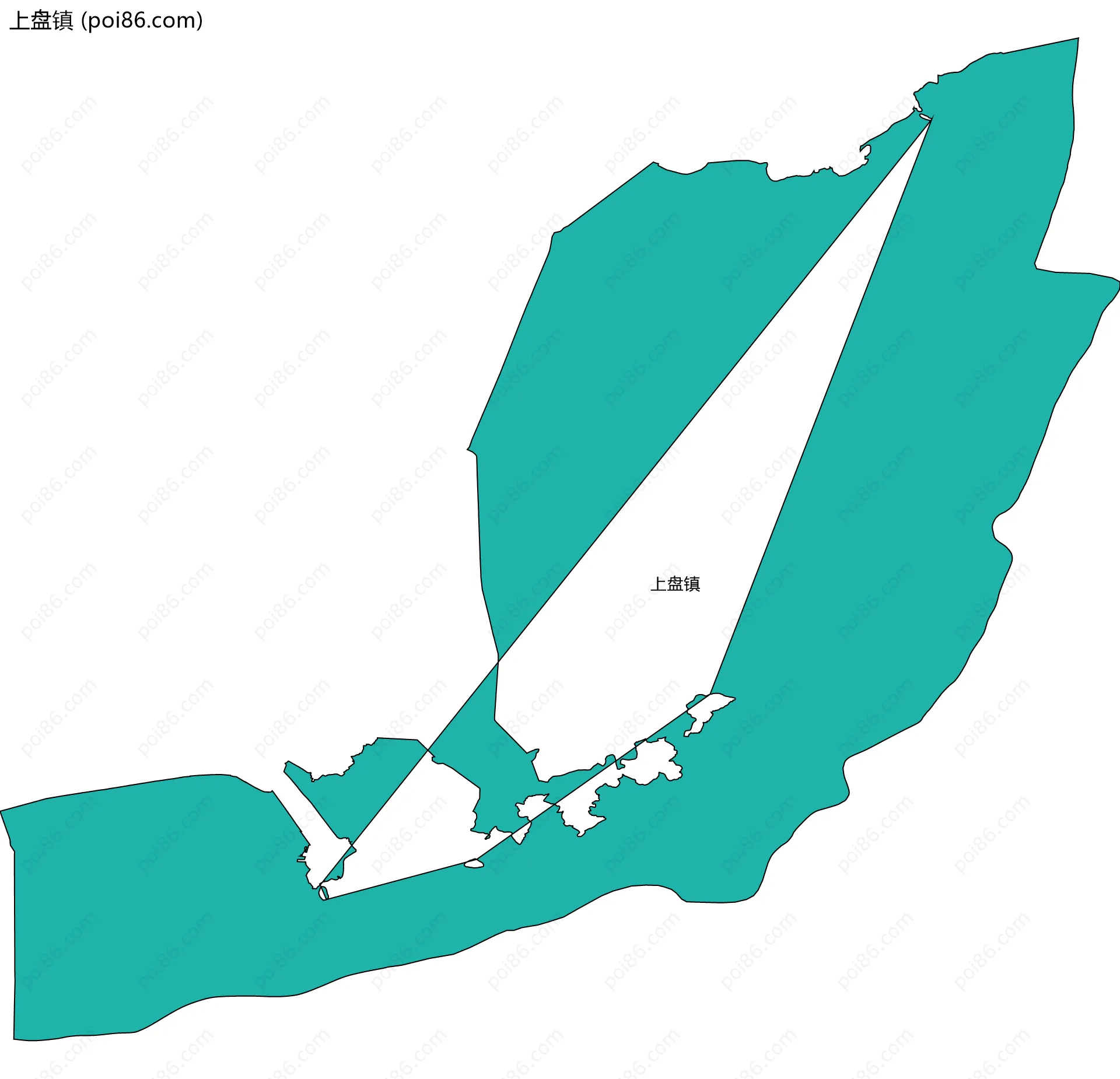 上盘镇边界地图