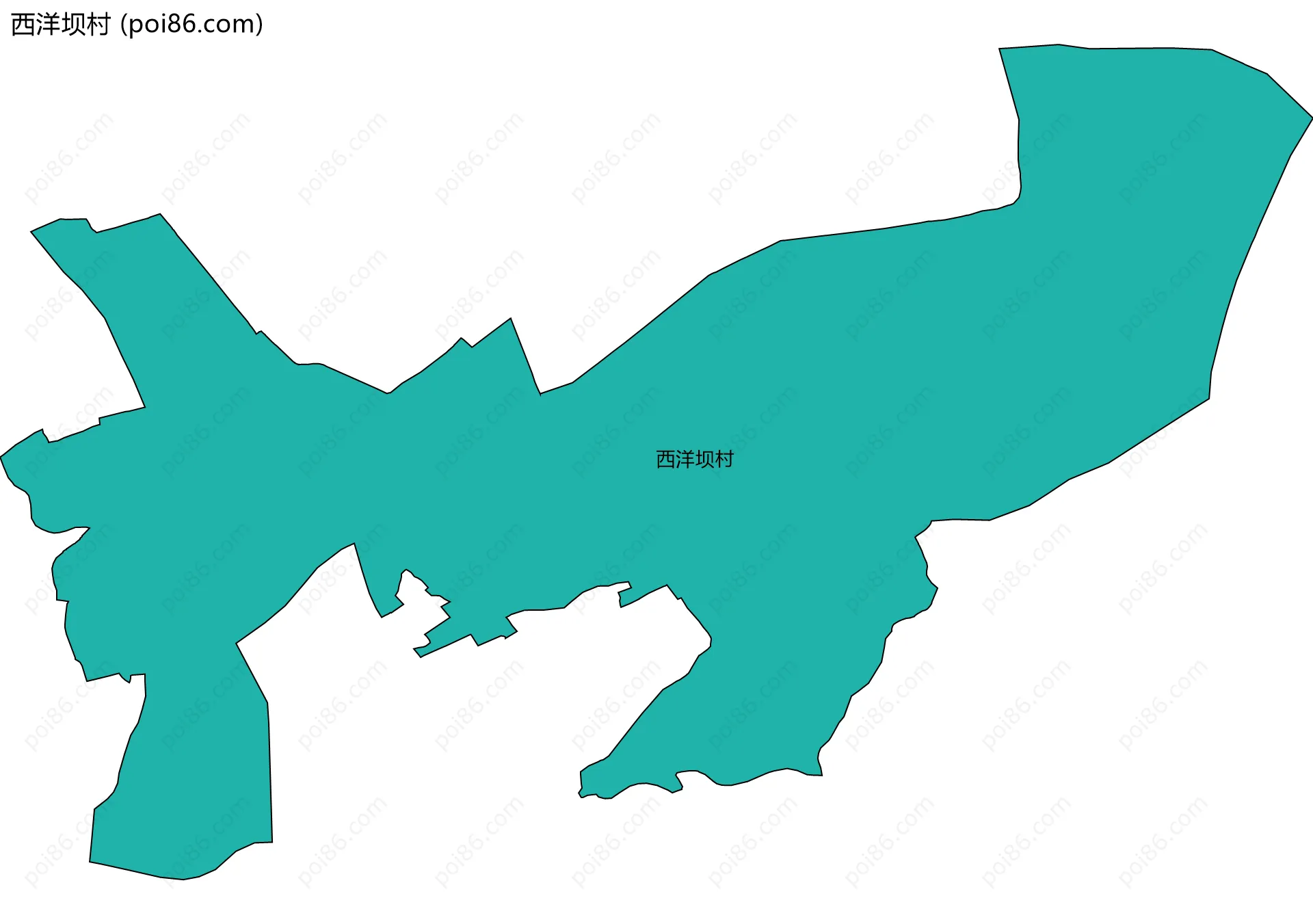 西洋坝村边界地图