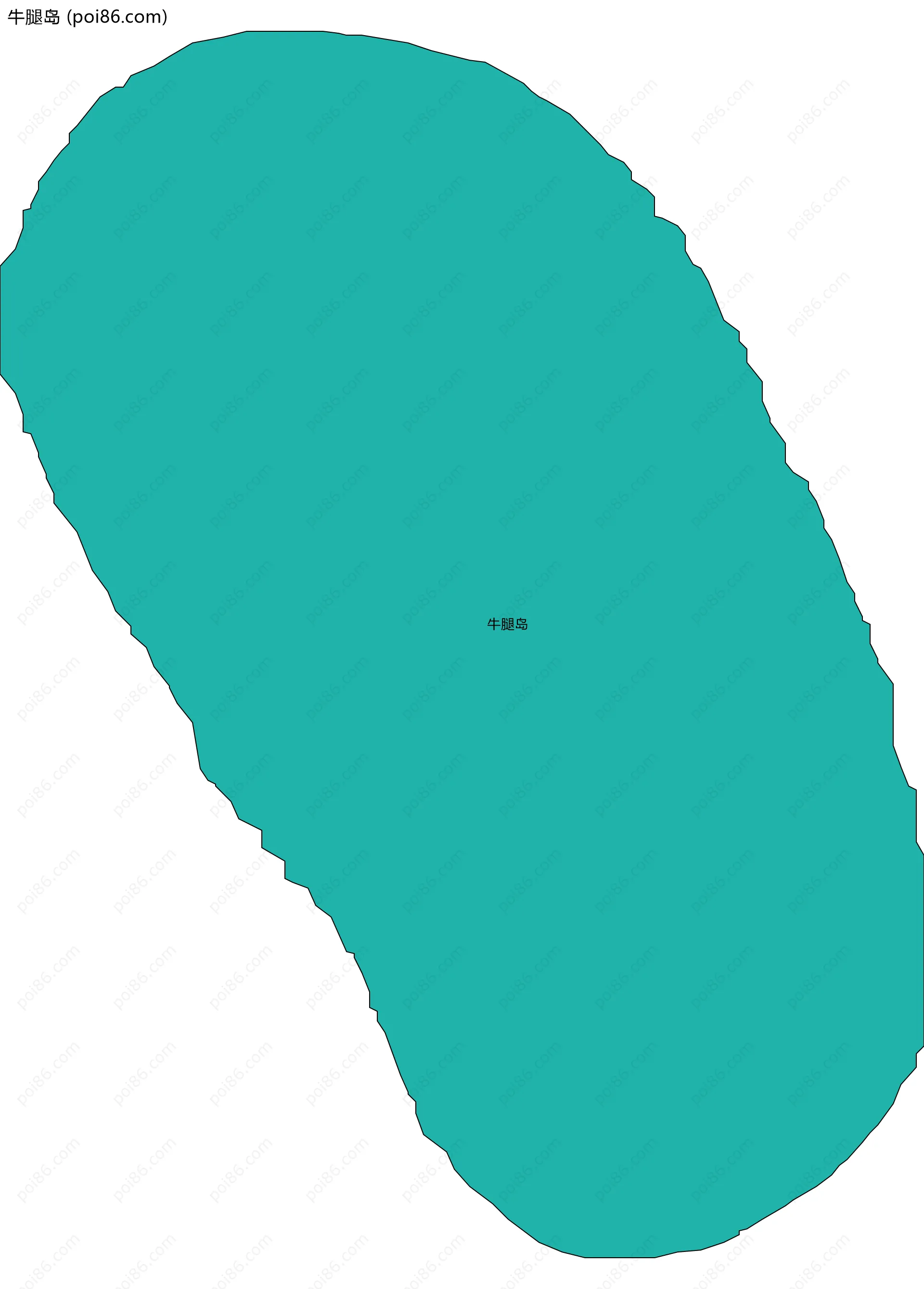 牛腿岛边界地图