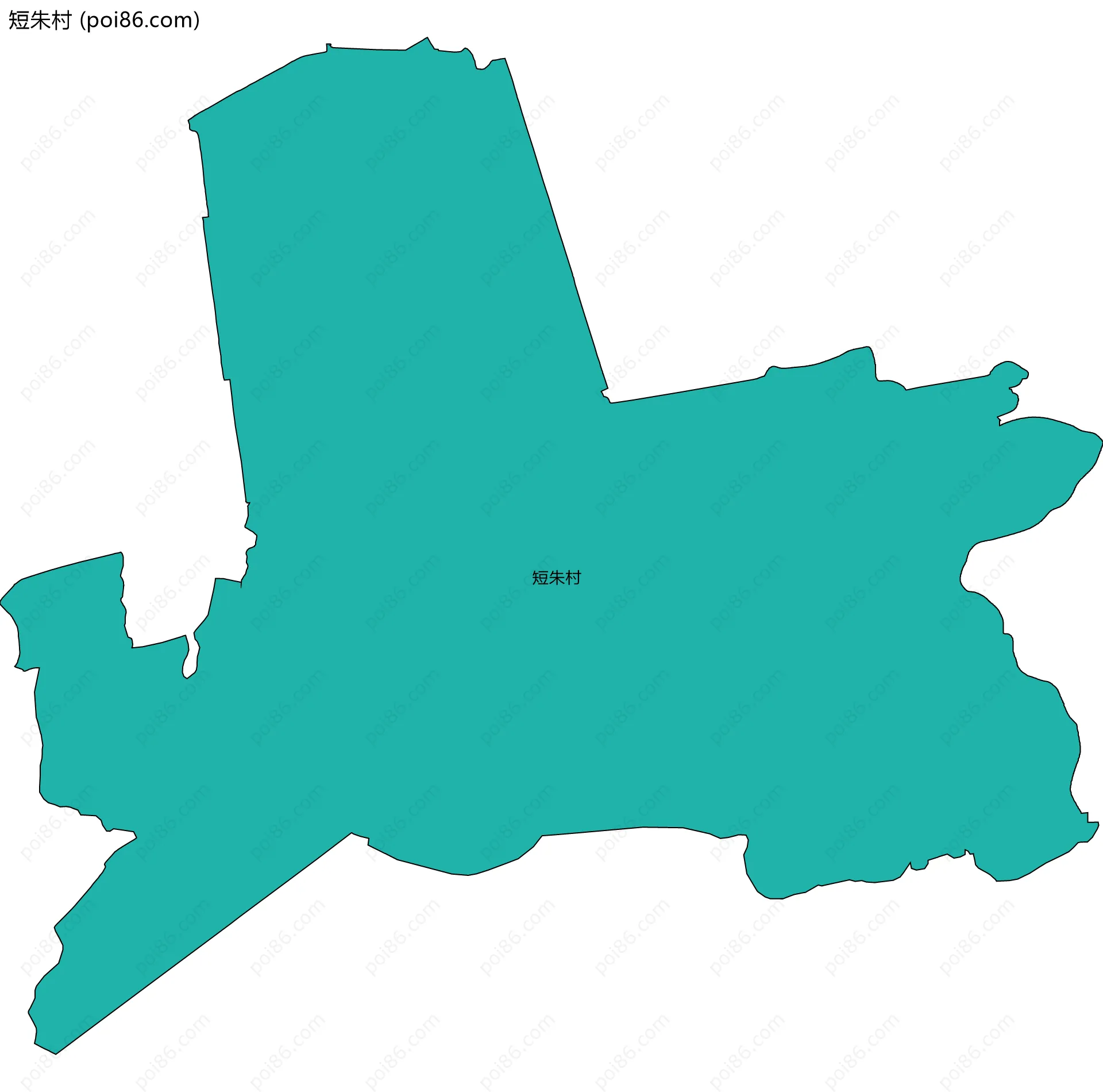 短朱村边界地图