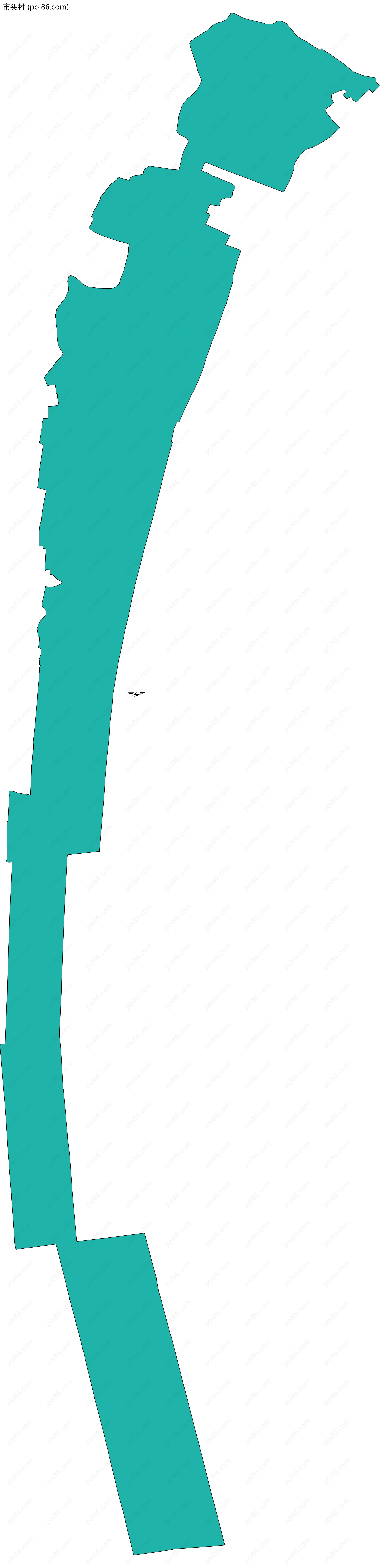 市头村边界地图