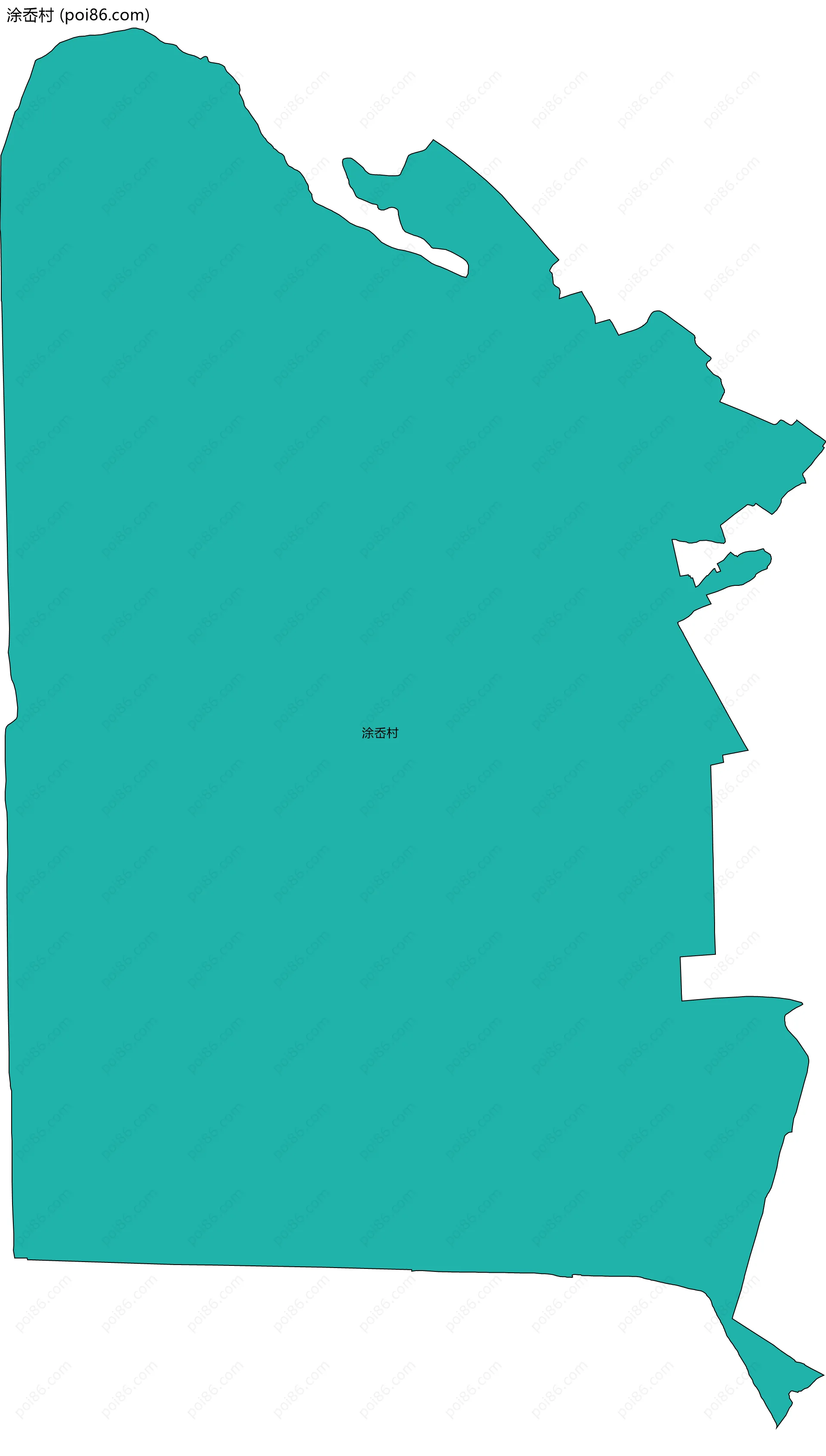 涂岙村边界地图