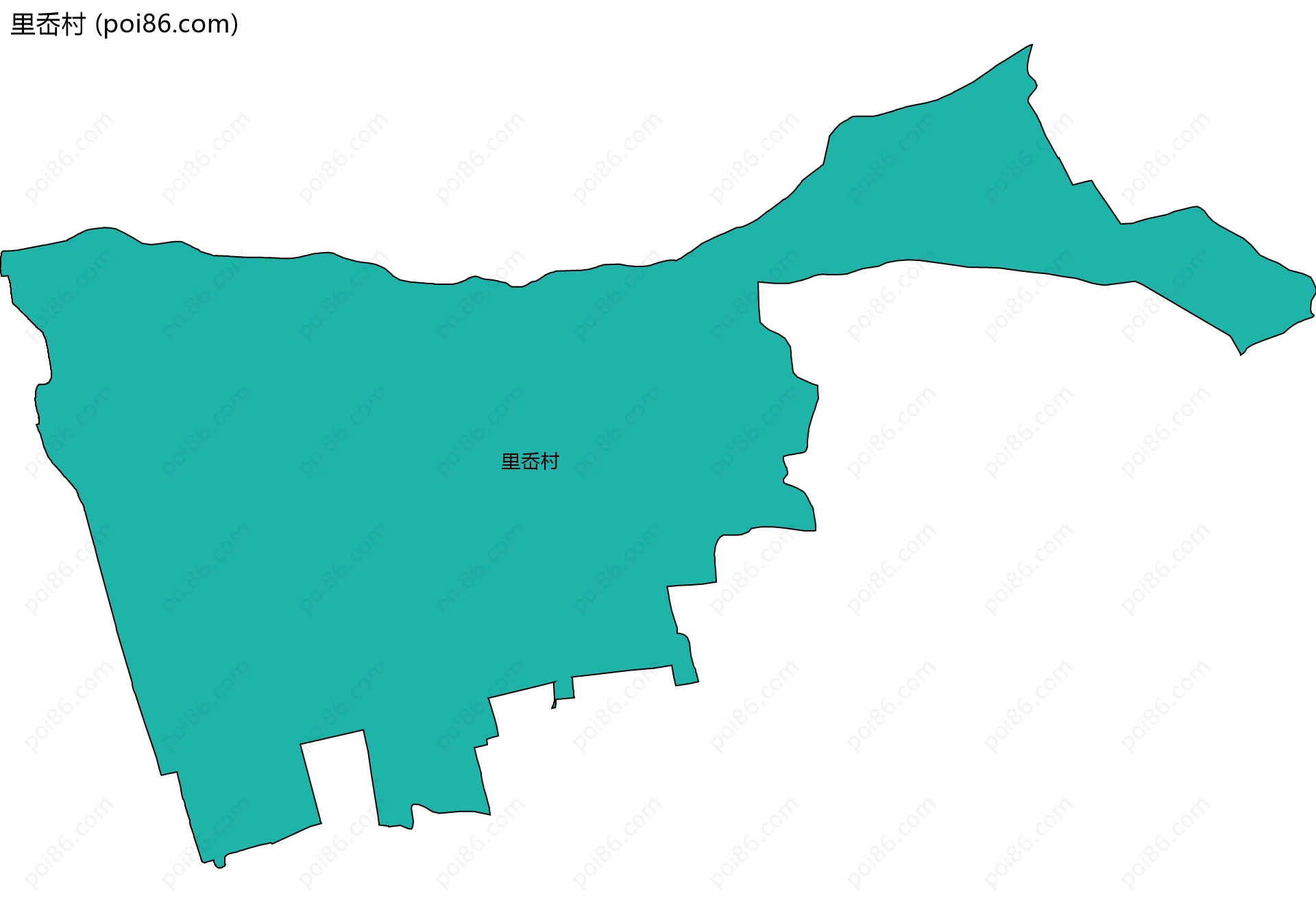 里岙村边界地图