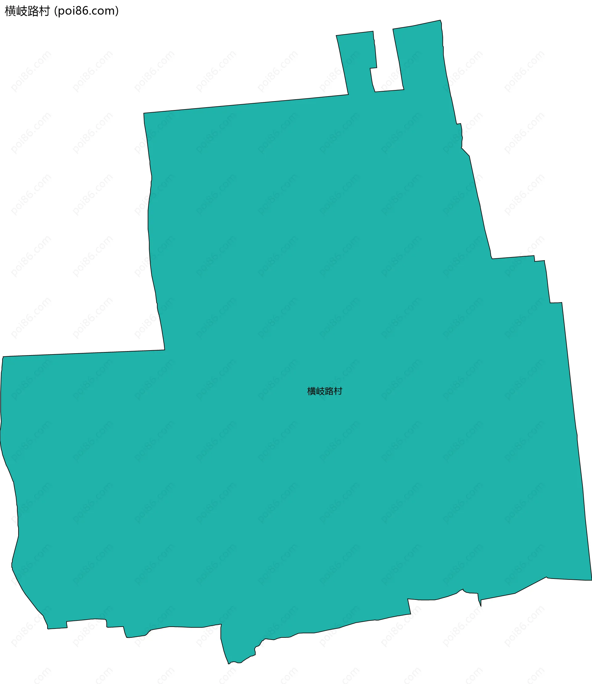 横岐路村边界地图